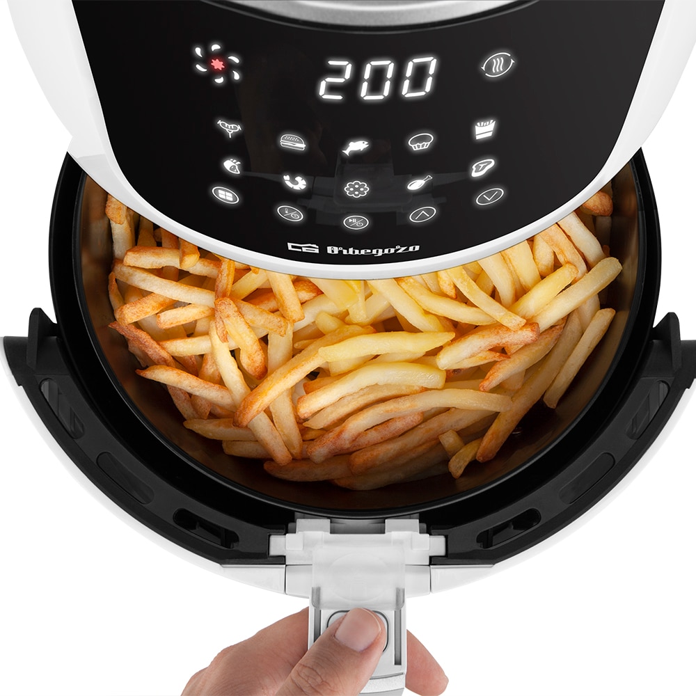 Freidora de aire sin aceite Orbegozo FDR 64, 4 litros, 1300-1500 W - Negro Negro-3