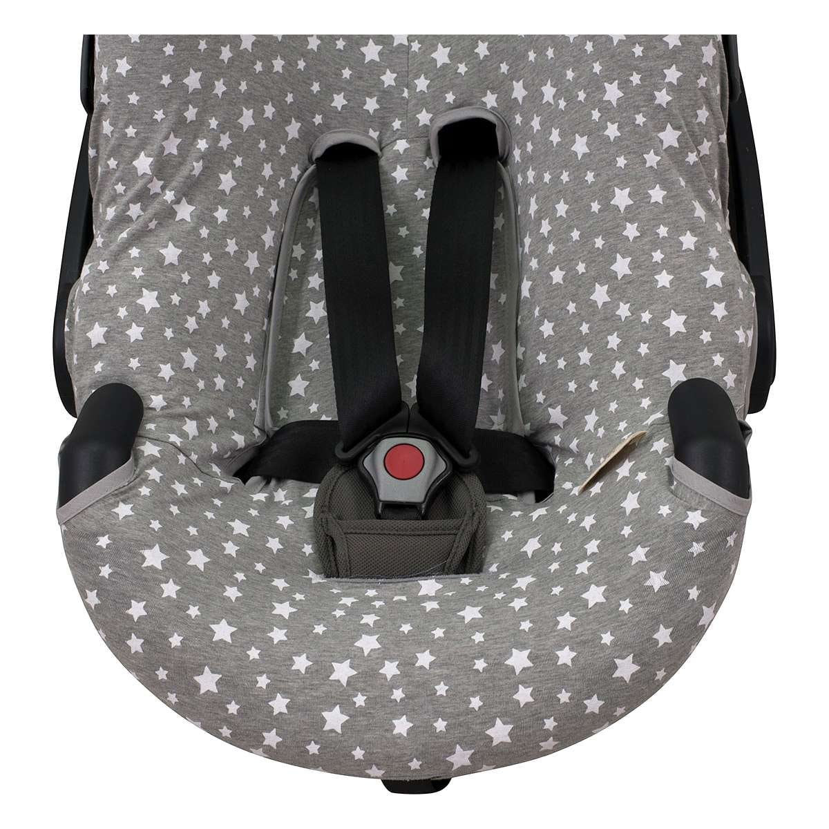 JYOKO KIDS Rivestimento Per Seggiolino Auto Cybex Pallas G I-Size - Cotone Organico, Certificato Oeko-Tex, Design White Star - Foto 10