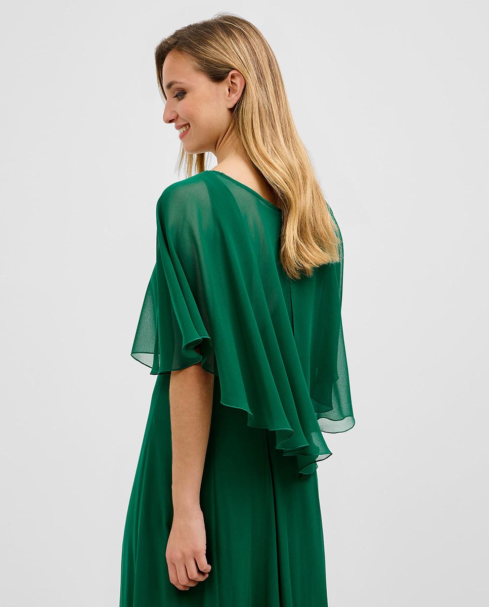 Cubre hombros de mujer tipo capa de gasa - Veneno en la piel - Verde Verde-3
