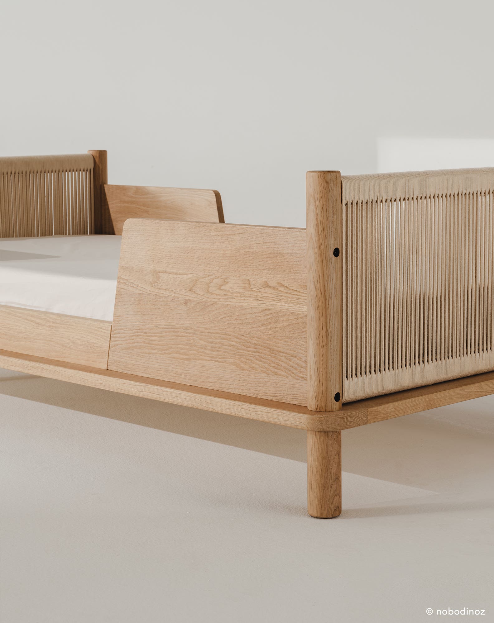 Barrera de seguridad para cama de roble macizo Nobodinoz Latitude - Natural Natural-2