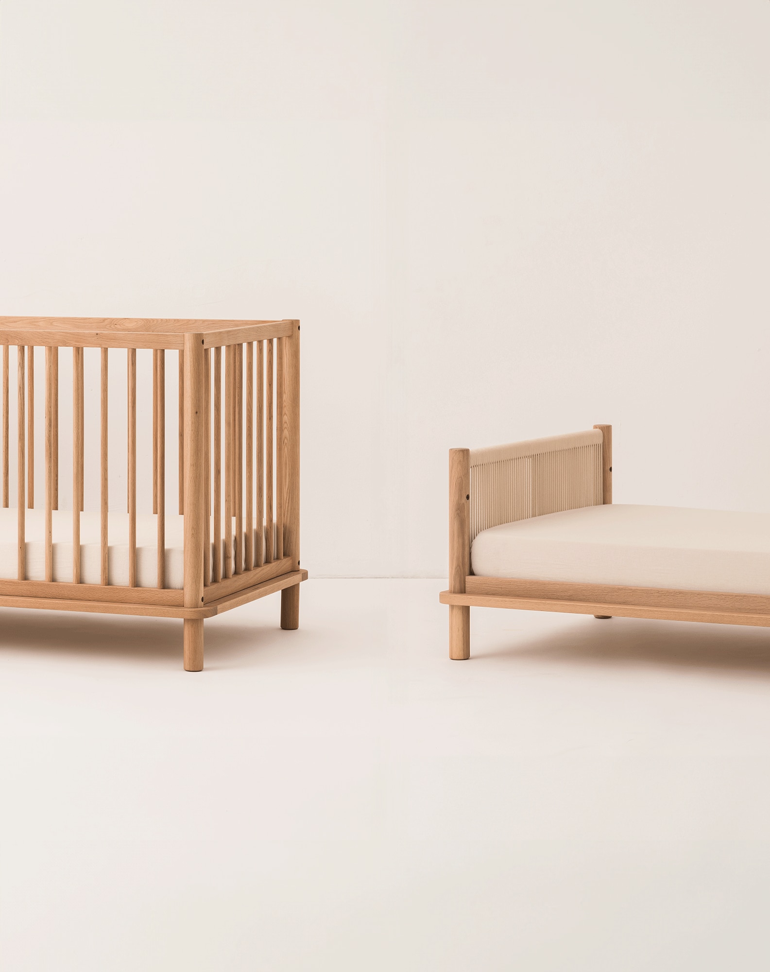 Conjunto Cuna evolutiva + extensión de cama junior - roble macizo Nobodinoz Latitude