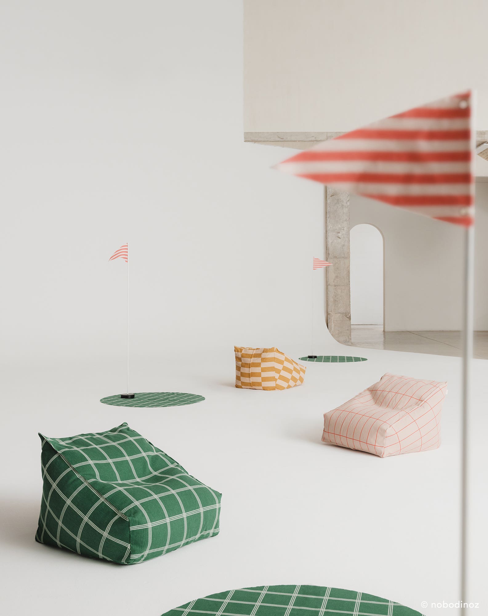 Sillón puf - Nobodinoz - talla kid - Vibes Verde oscuro Verde oscuro-4