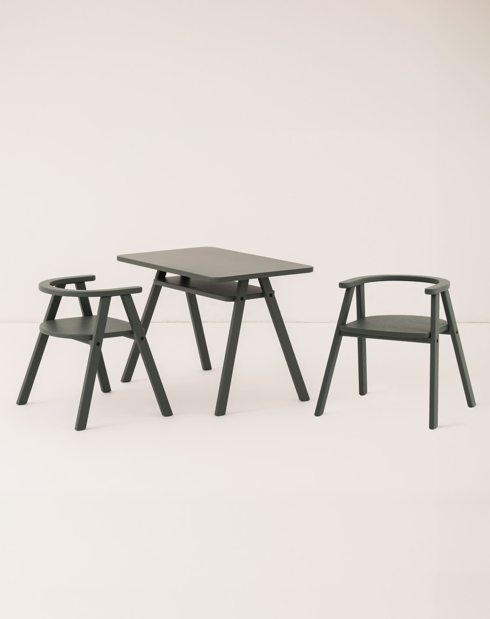Set mesa y dos sillas Nobodinoz Growing Green - Verde oscuro Verde oscuro-1