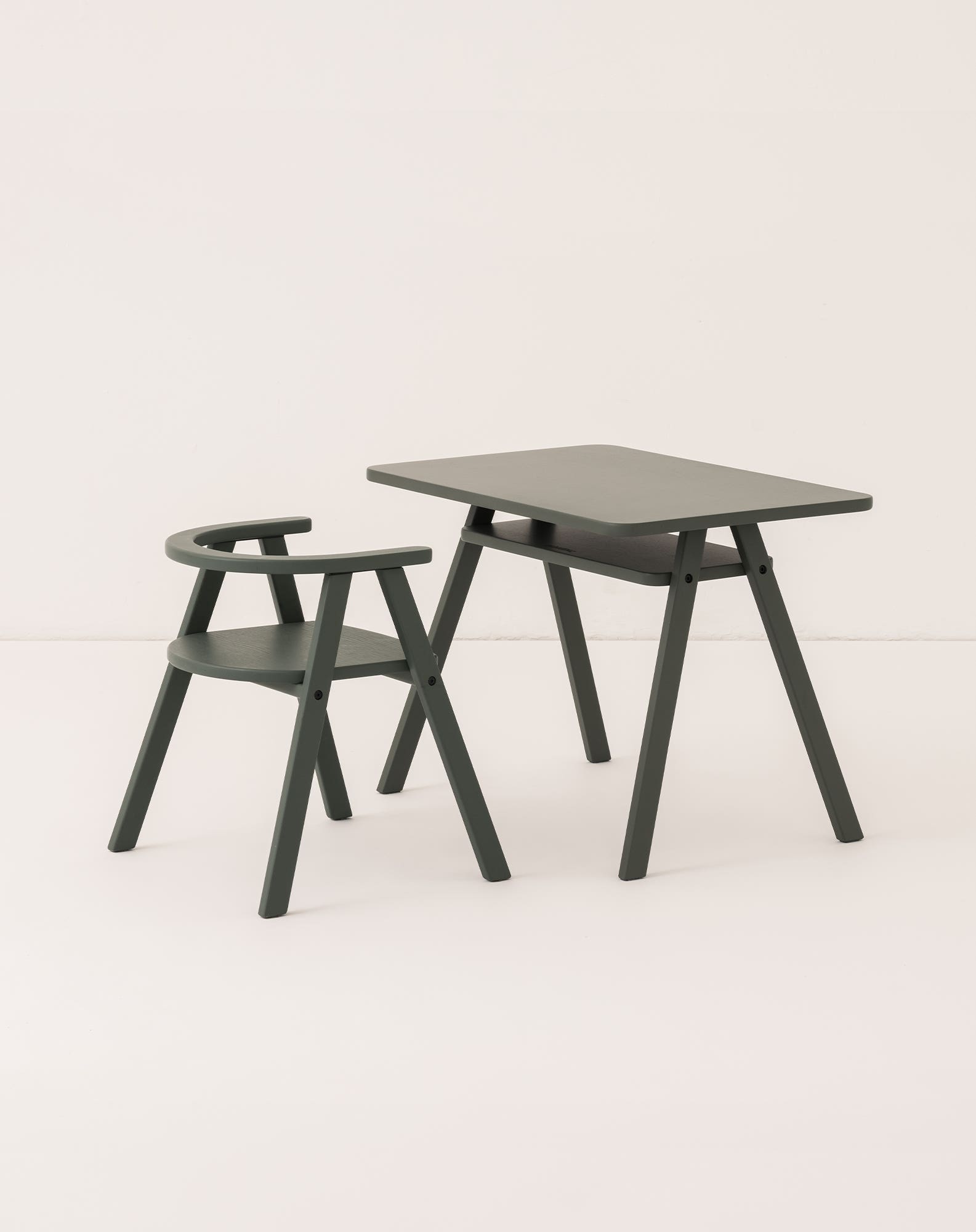 Set mesa y dos sillas Nobodinoz Growing Green - Verde oscuro Verde oscuro-2