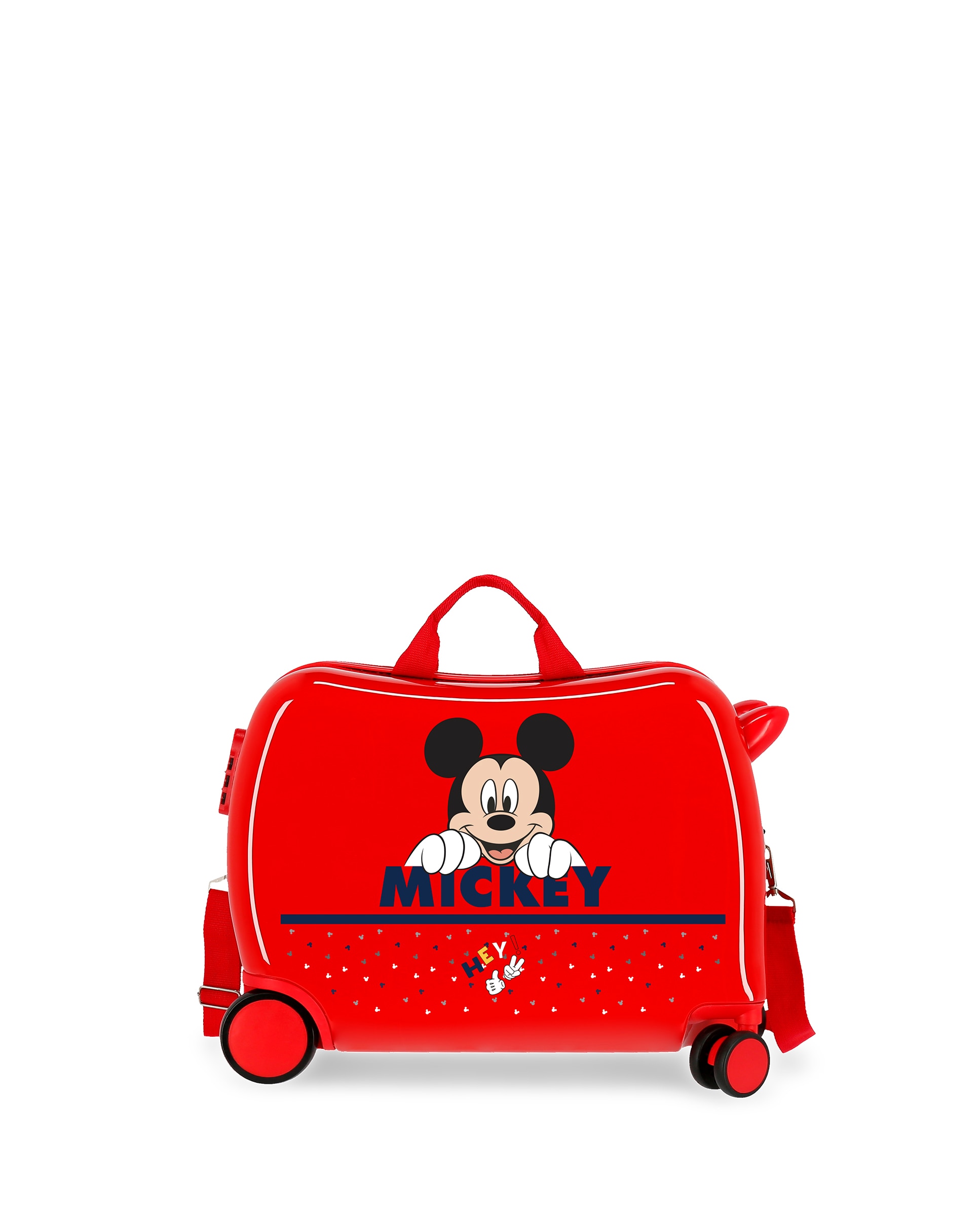Disney - Maleta de cabina Happy Mickey rígida con capacidad de 34L.