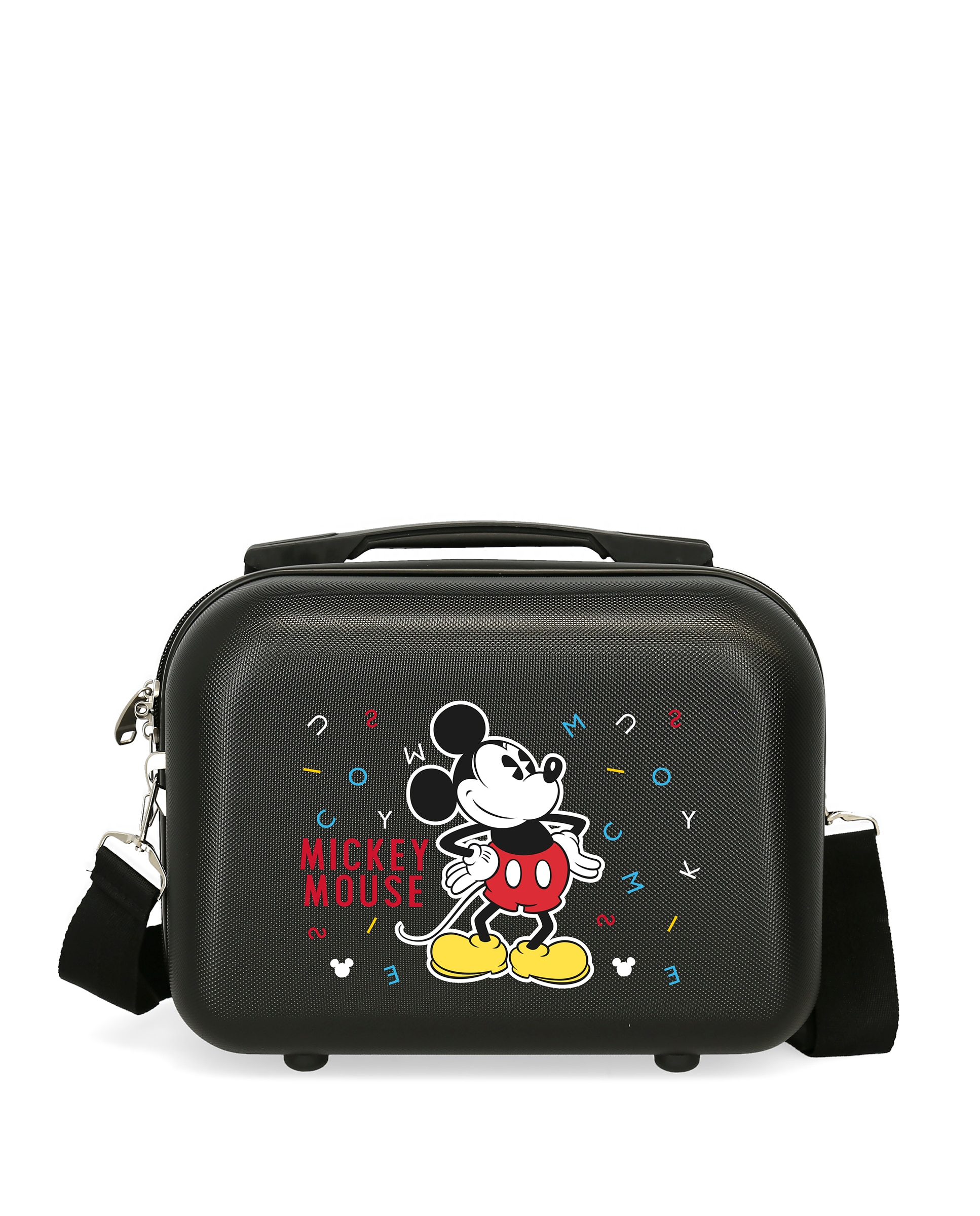 Disney - Neceser infantil ABS Mickey Personajes rígido con capacidad de 9L.