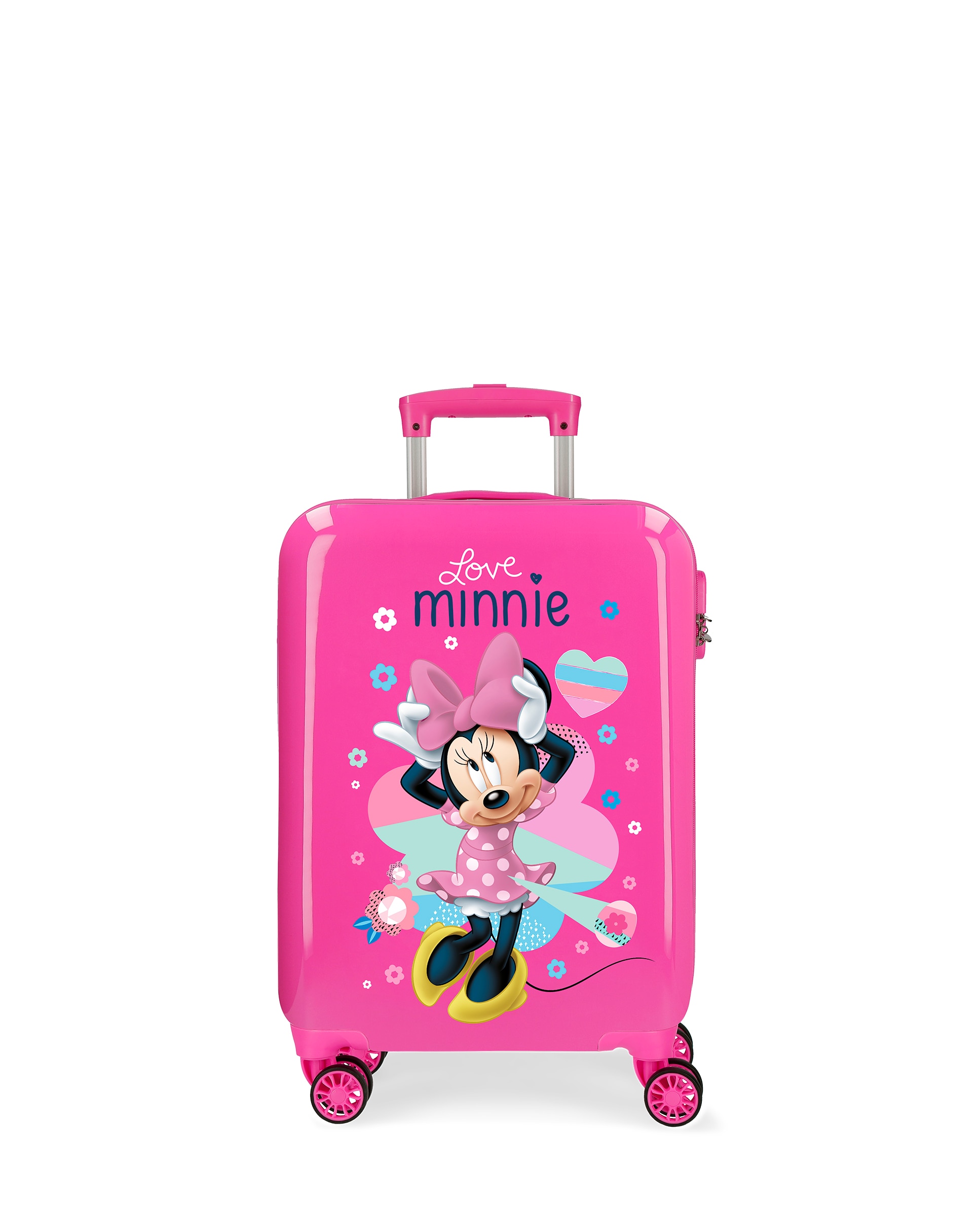 Disney - Maleta de cabina Enjoy Minnie Heart rígida con capacidad de 34L.