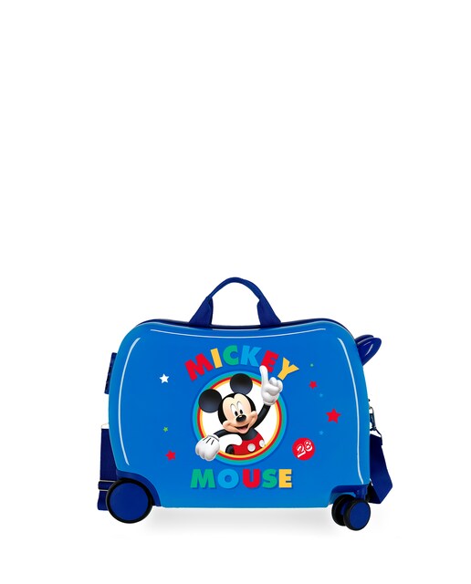 Imagen 0 de Maleta infantil 2 ruedas multidireccionales Circle Mickey Azul rígida con capacidad de 34L