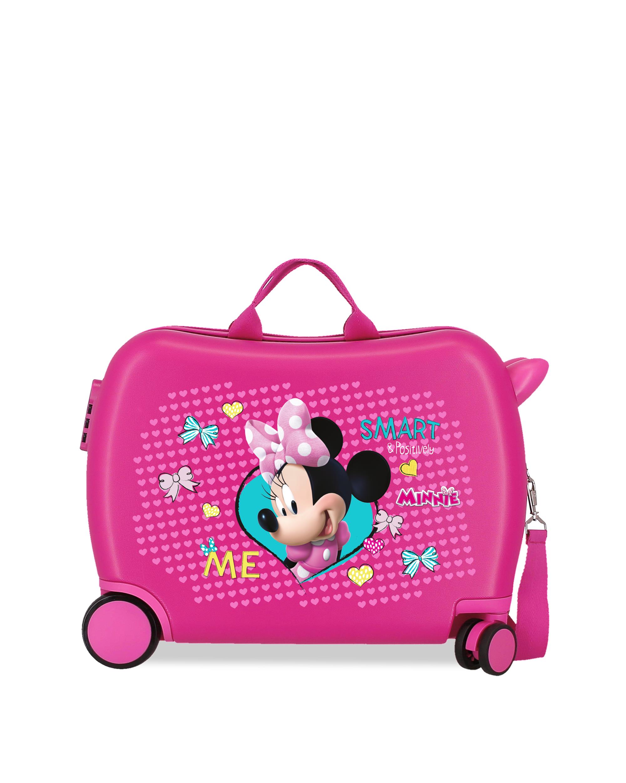 Disney - Maleta infantil 2 ruedas multidireccionales minnie happy helpers rígida con capacidad de 34l.