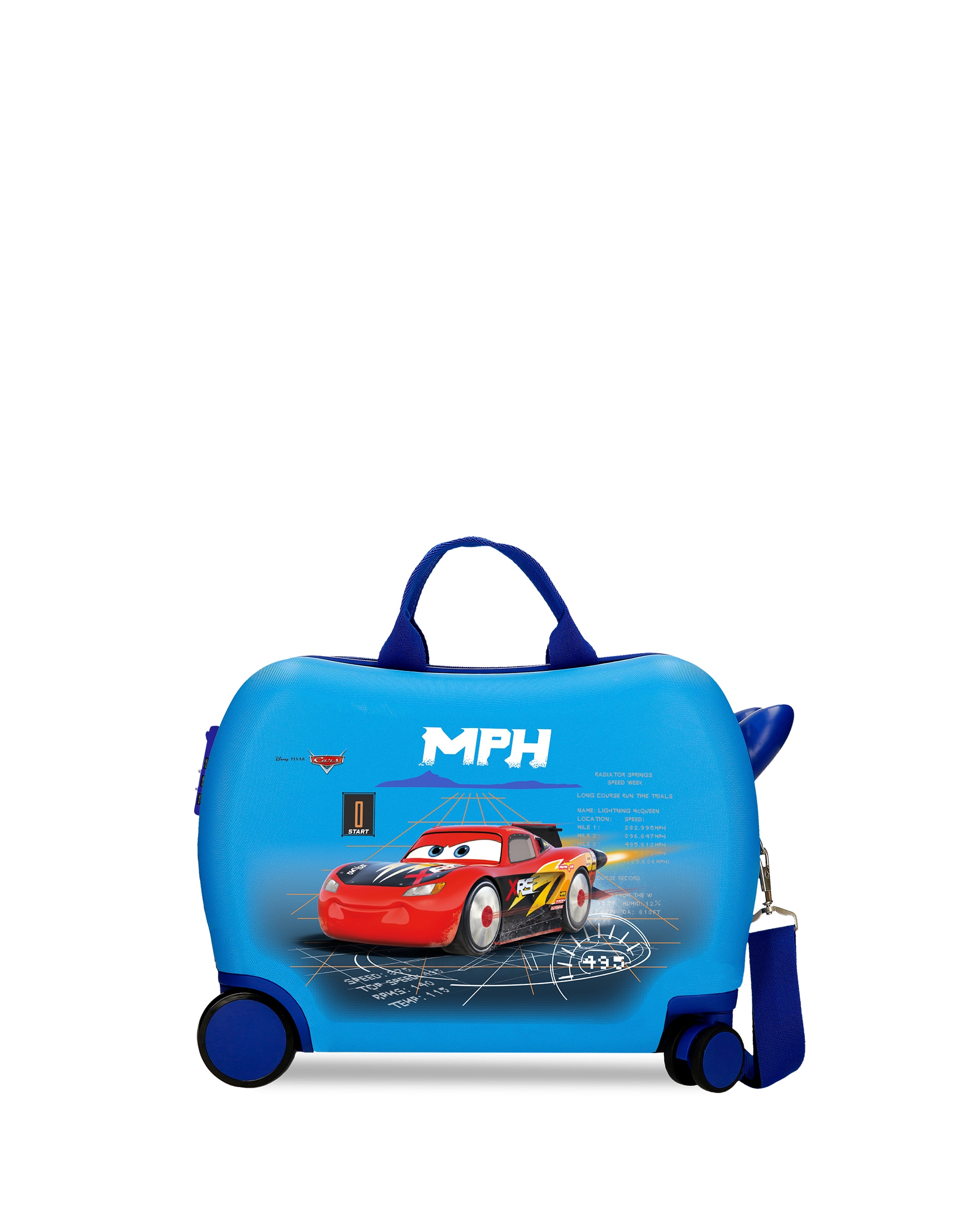 Mala de Cabine Infantil Cars Rocket Racing Rígida com Capacidade de 34l Azul-1