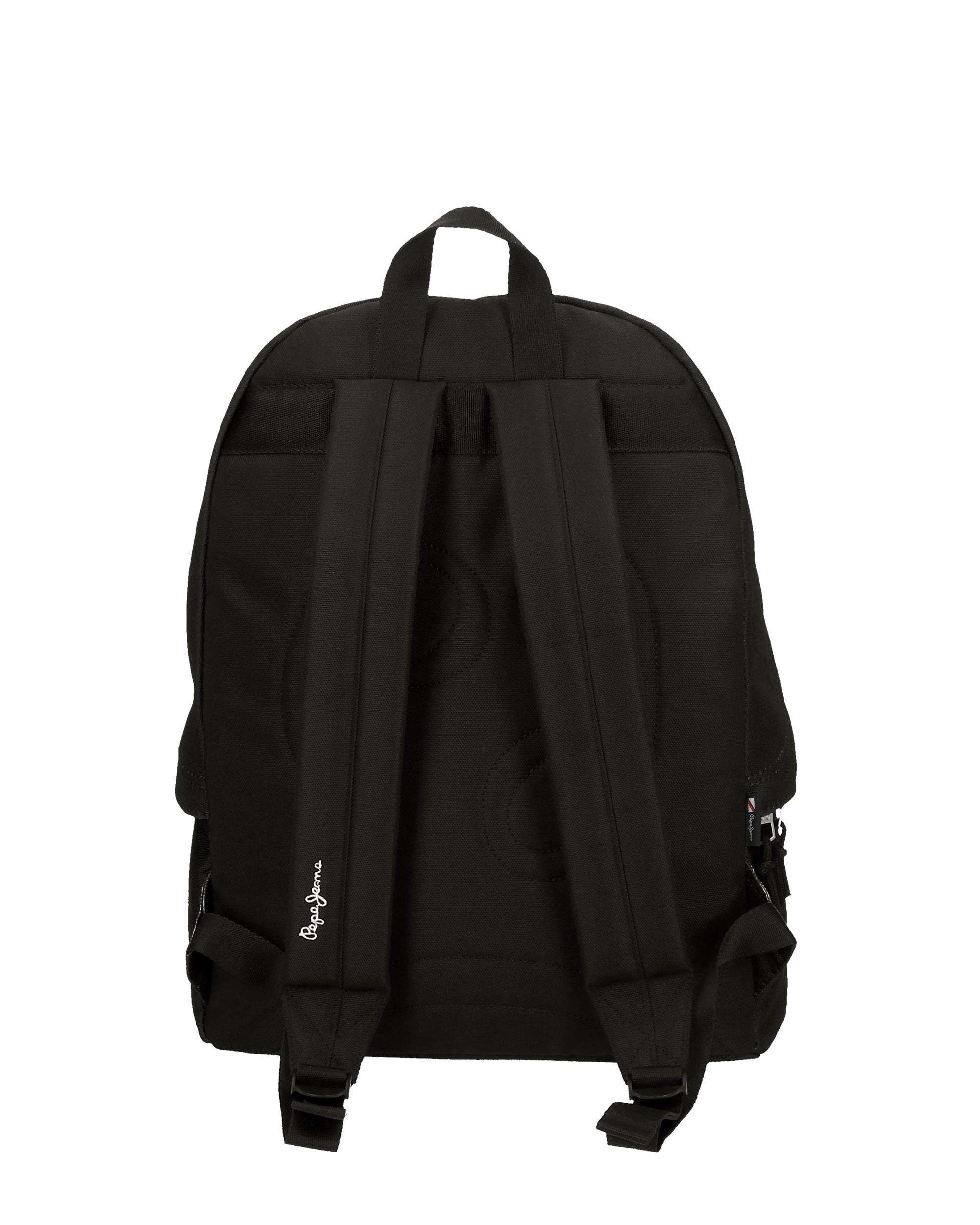 Mochila Porta ordenador + Estuche Escolar Pepe Jeans Aris negro Negro-3