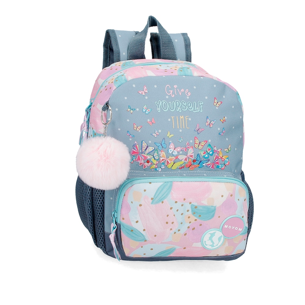 Mochila preescolar Movom Give yourself time 28cm con bolsillo frontal