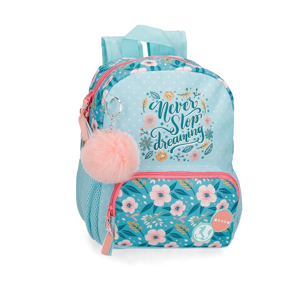 Mochila preescolar Movom Never Stop Dreaming 28cm con bolsillo frontal