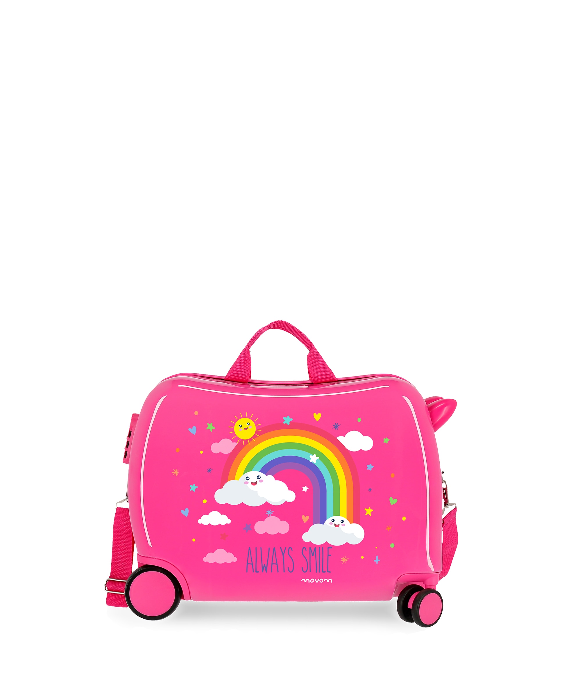 Movom - Maleta de cabina Movom Arcoiris Always Smile rígida con capacidad de 34L.
