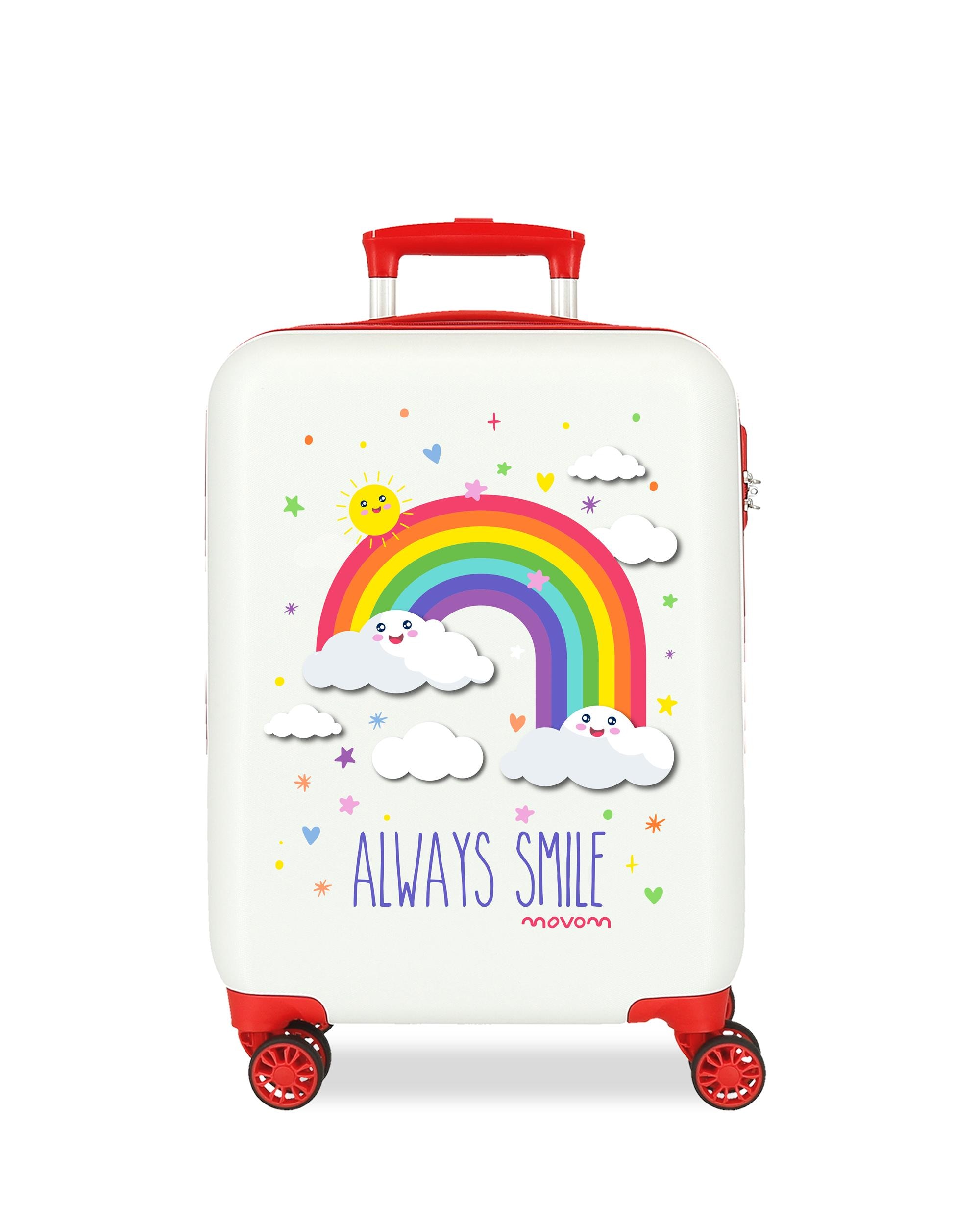 Imagem 0 de mala cabine Arcoiris Always Smile dura com capacidade de 35L