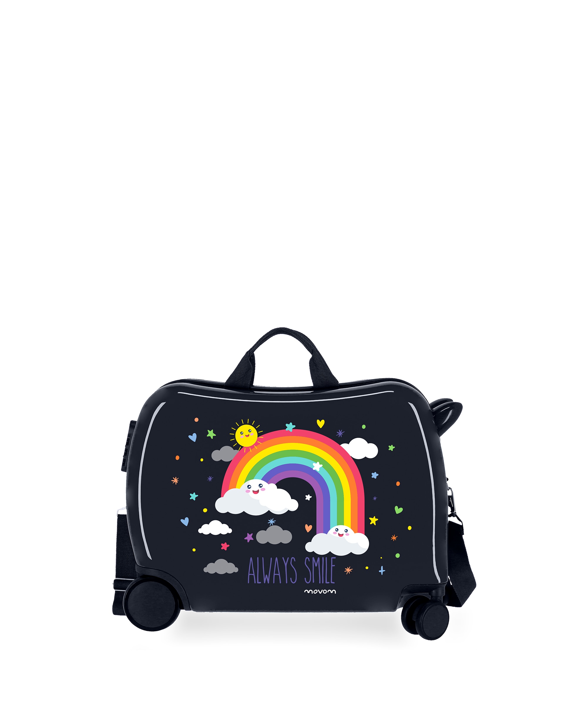 Movom - Maleta de cabina Movom Arcoiris Always Smile rígida con capacidad de 34L.