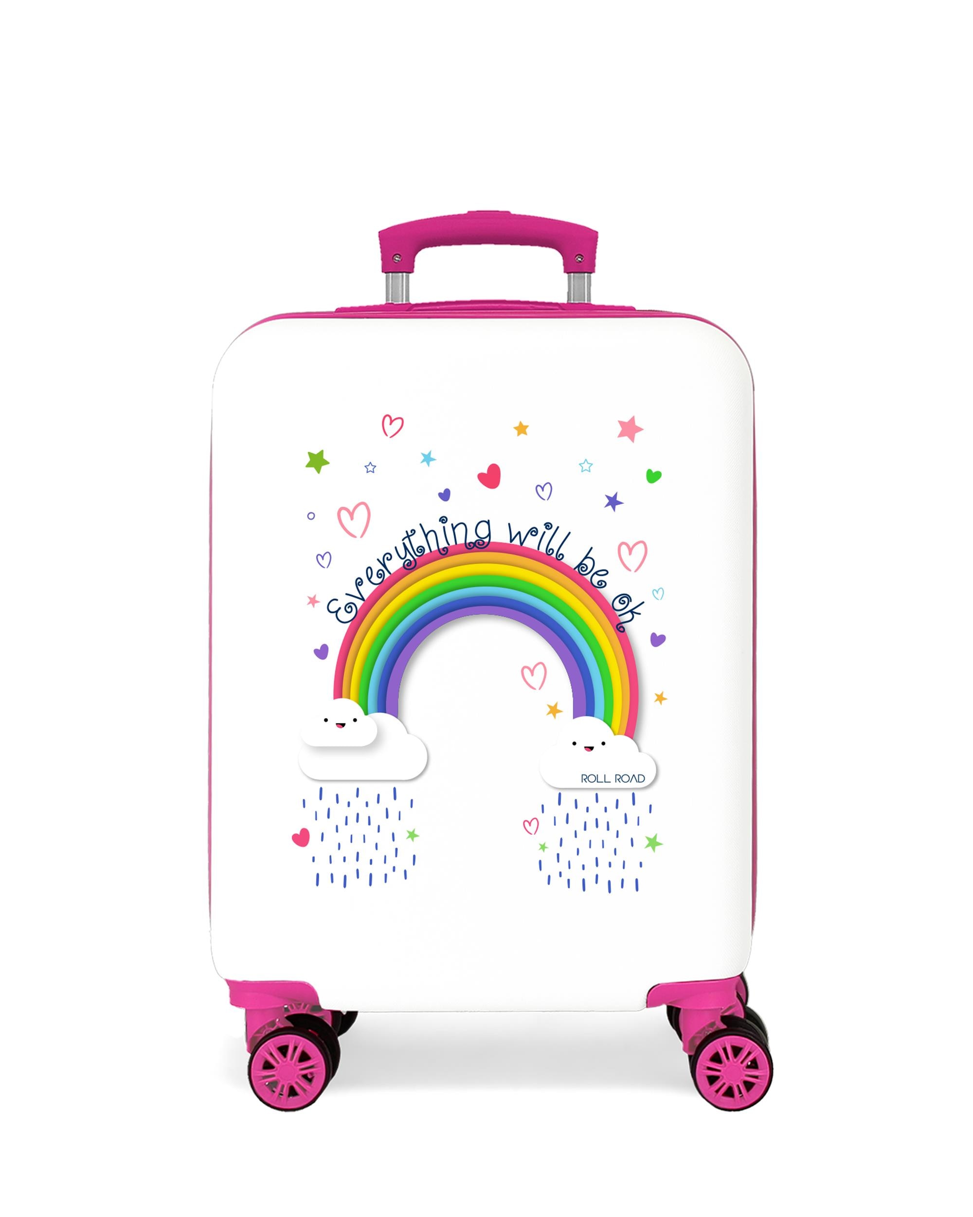 Maleta de cabina infantil Arcoiris Everything OK rígida con capacidad de 34L