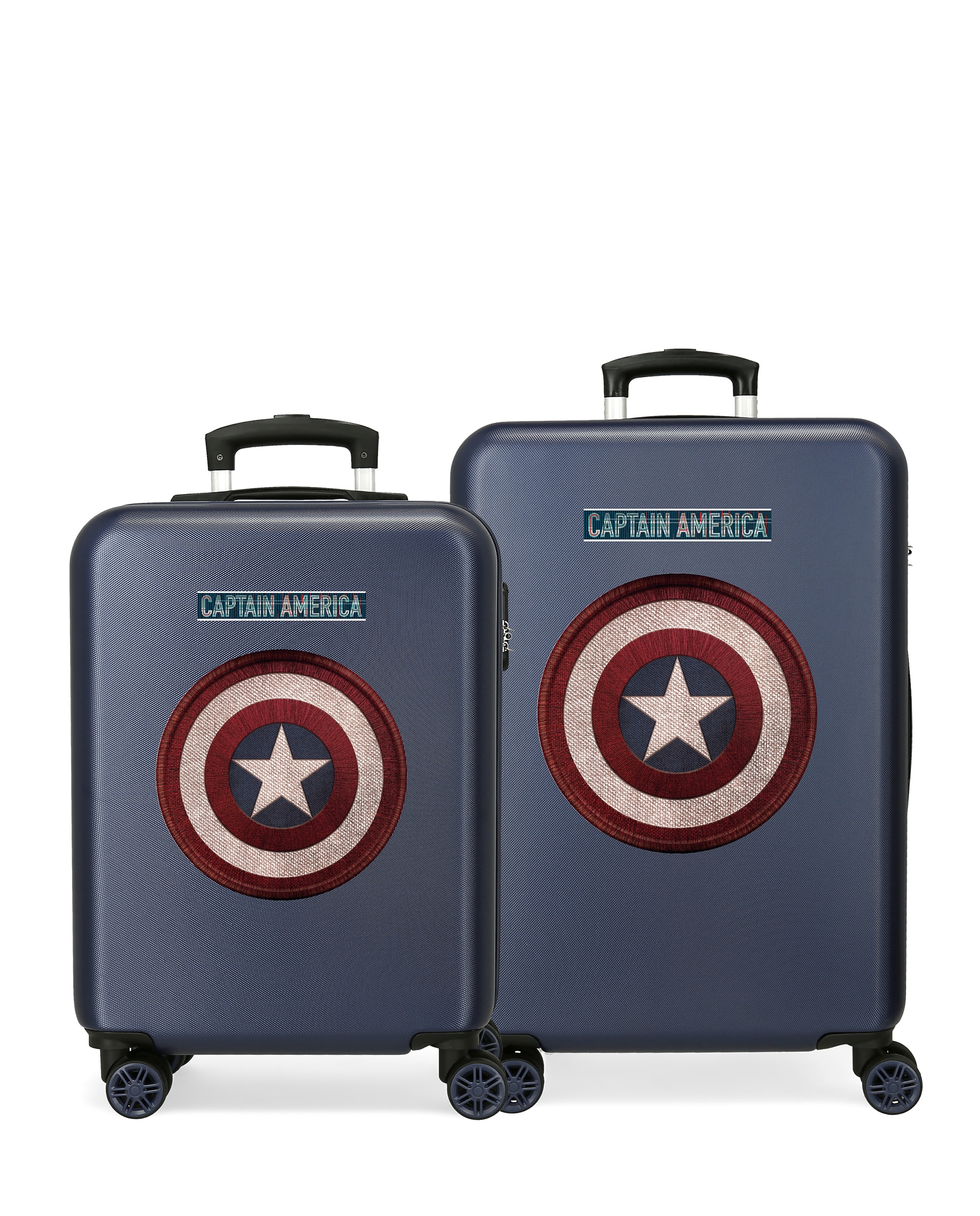 Personajes - Juego de maletas (cabina y mediana) Captain America rígidas con capacidad de 104L.