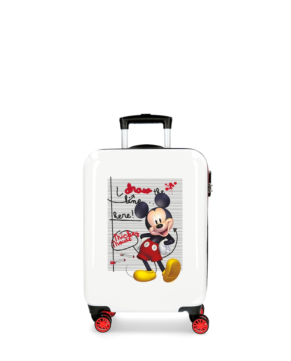 Maleta de cabina infantil Mickey Draw the line rígida con capacidad de 34L