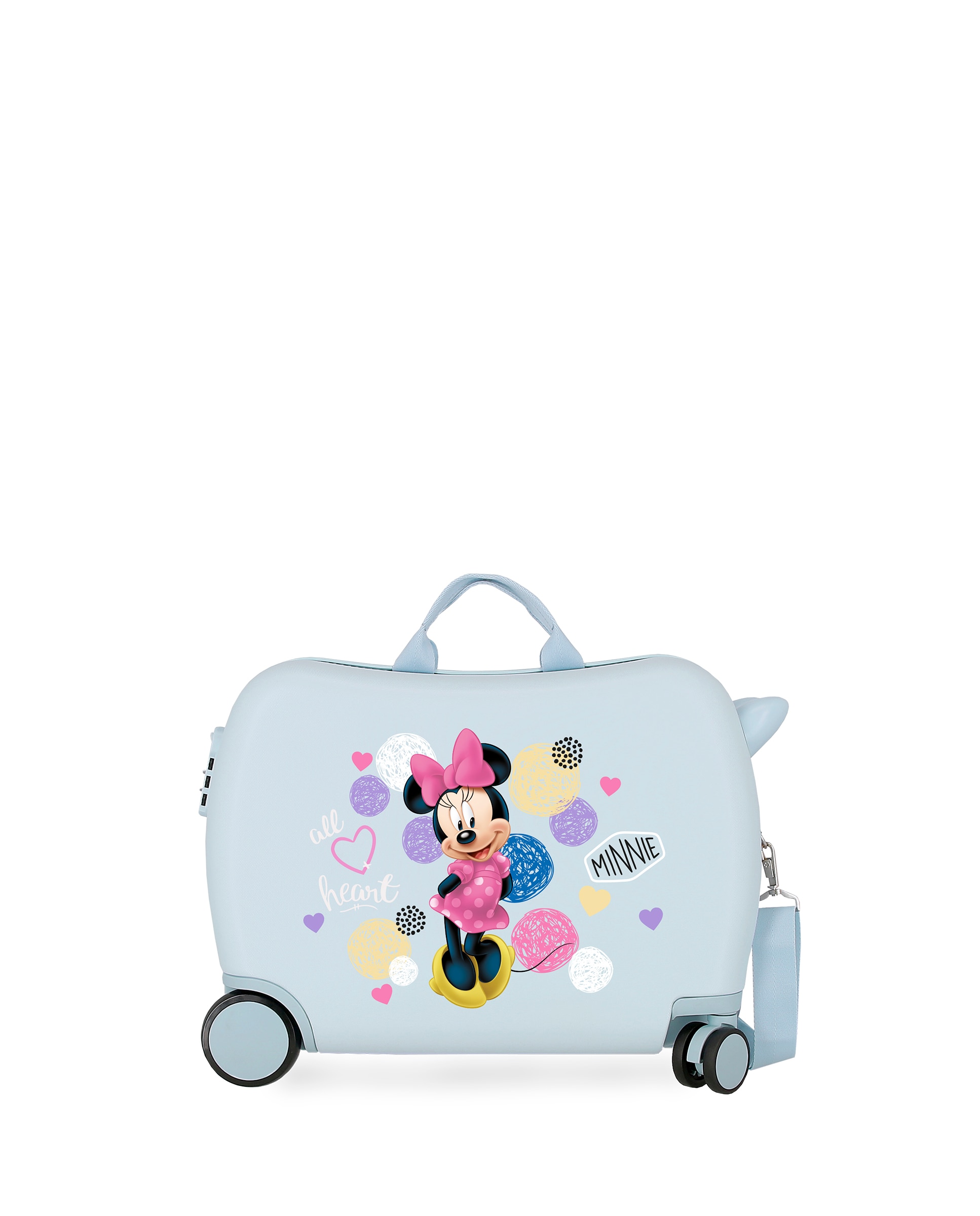 Mala de Cabine Infantil Minnie Love Rígida com Capacidade de 34l Azul-claro-1