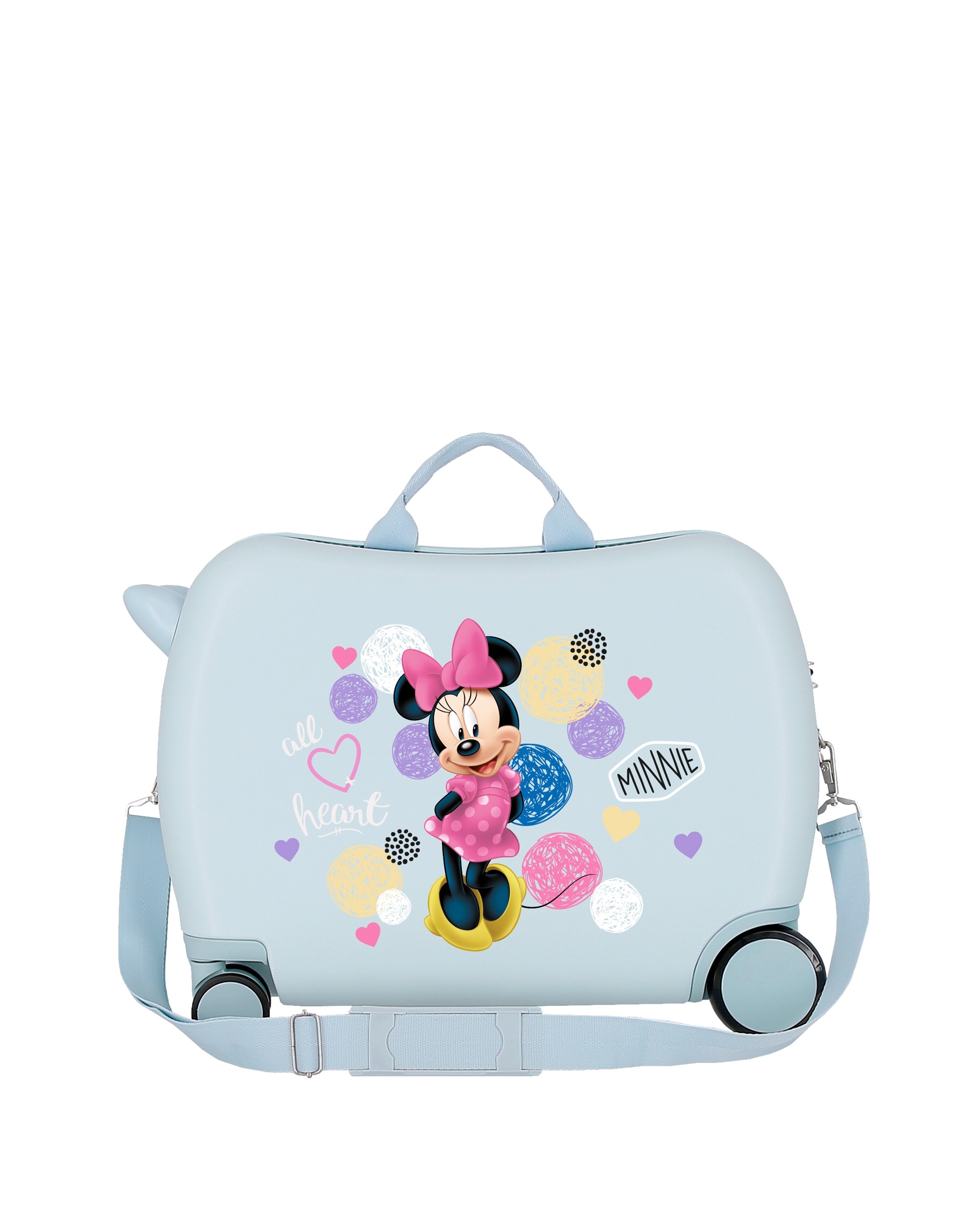 Mala de Cabine Infantil Minnie Love Rígida com Capacidade de 34l Azul-claro-3