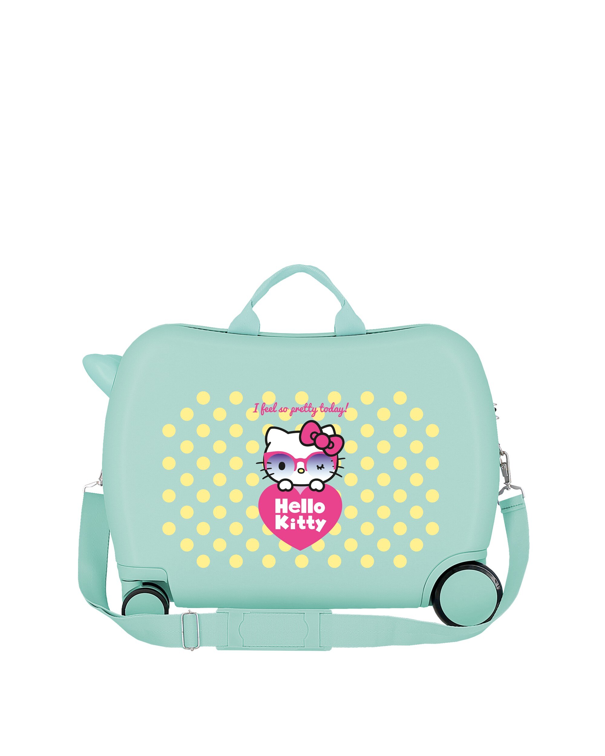 Mala de Cabine Infantil Hello Kitty Pretty Glasses Rígida com Capacidade de 34l Azul-celeste-3