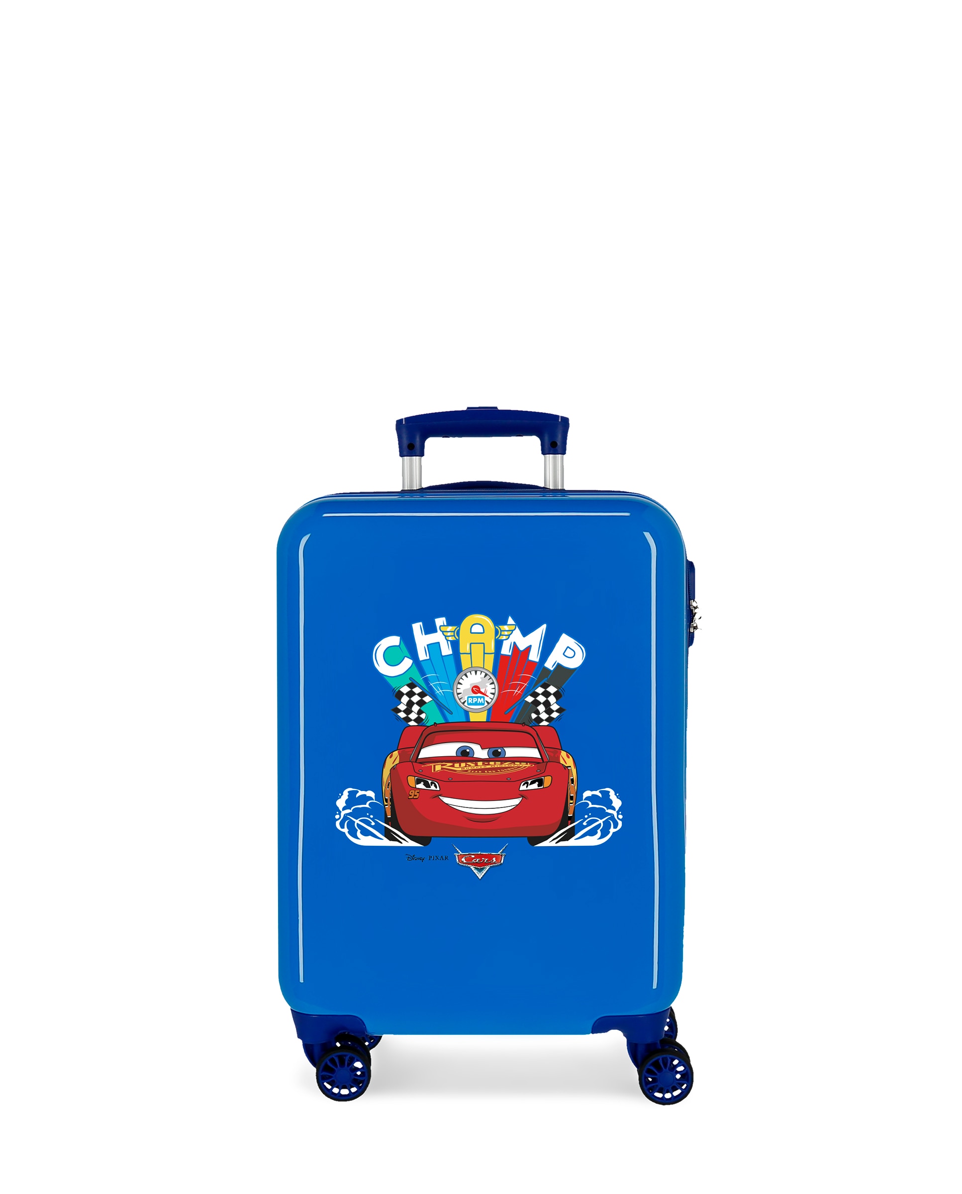 Disney - Maleta de cabina infantil Cars Champ rígida con capacidad de 34L.