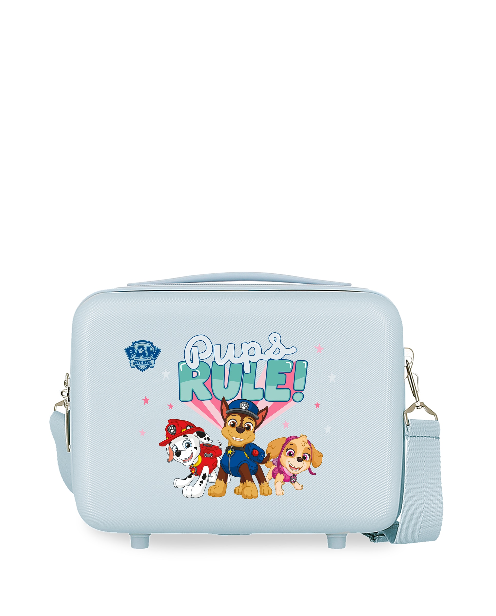Necessaire Abs Paw Patrol Pups Rule Rígido Adaptável a Trolley Azul-claro-1
