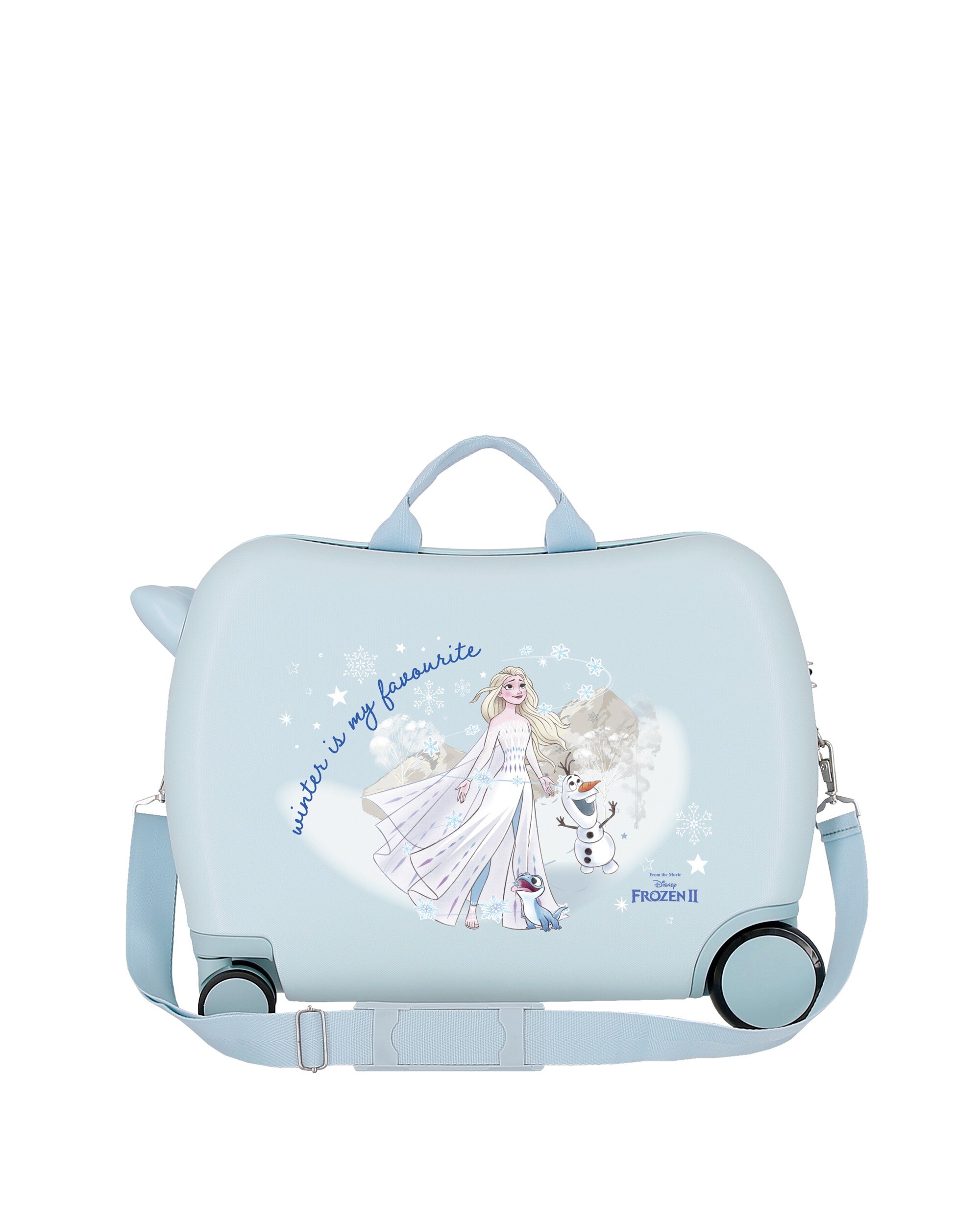 Mala de Cabine Infantil Frozen Winter Is My Favourite Rígida com Capacidade de 38l Azul-claro-3