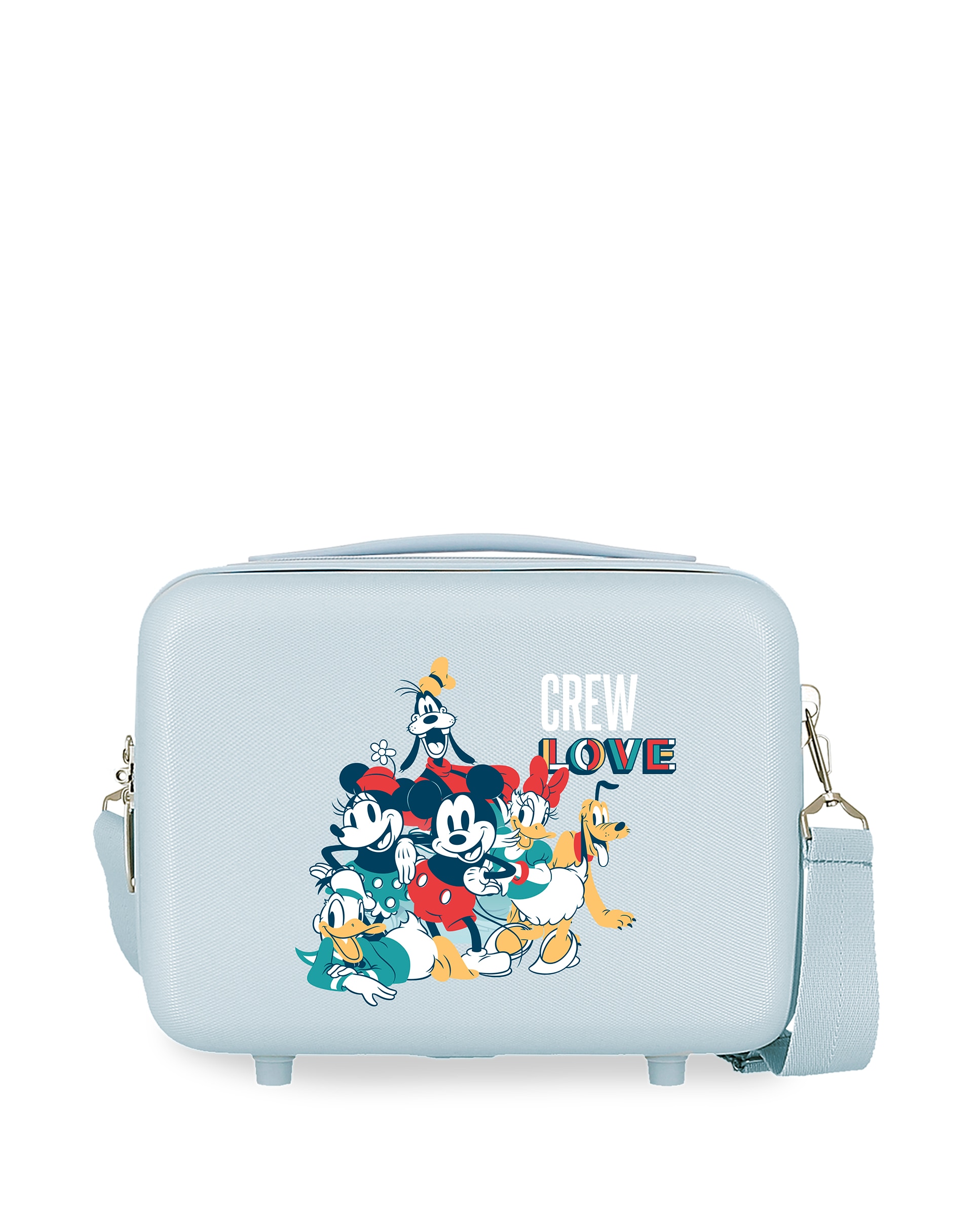 Necessaire Infantil Abs Mickey Crew Love com Capacidade de 9l Azul-claro-1