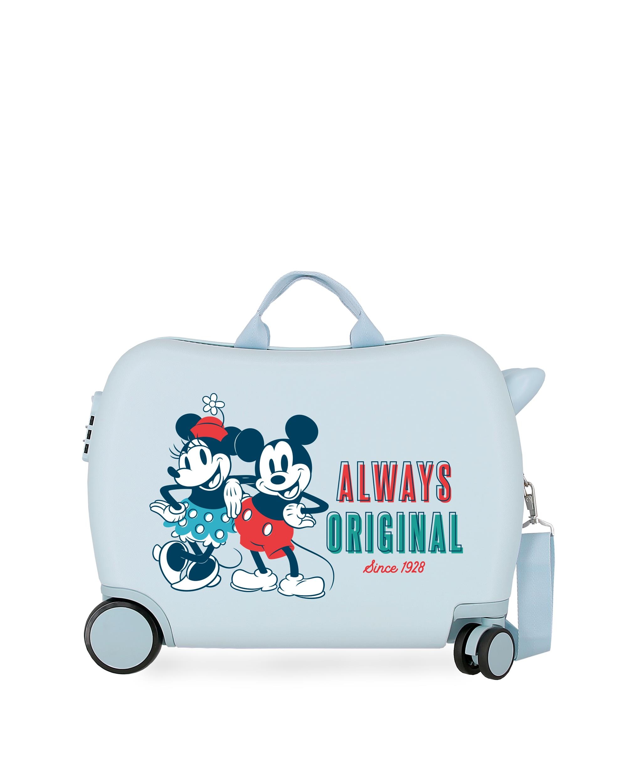 Mala de Cabine Infantil Mickey Always Original Rígida com Capacidade de 34l Azul-claro-1