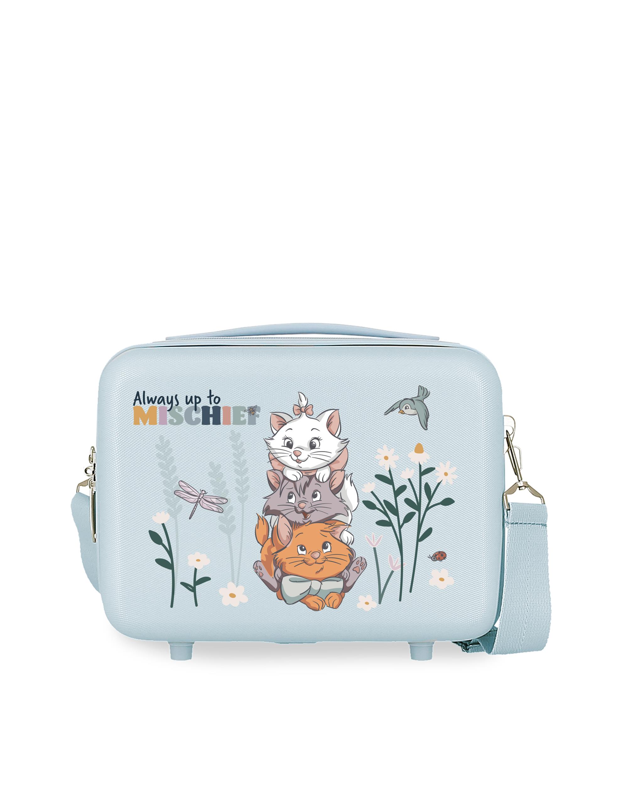 Necessaire Infantil Before The Bloom Aristogatos Rígido com Capacidade de 9l Azul-claro-1