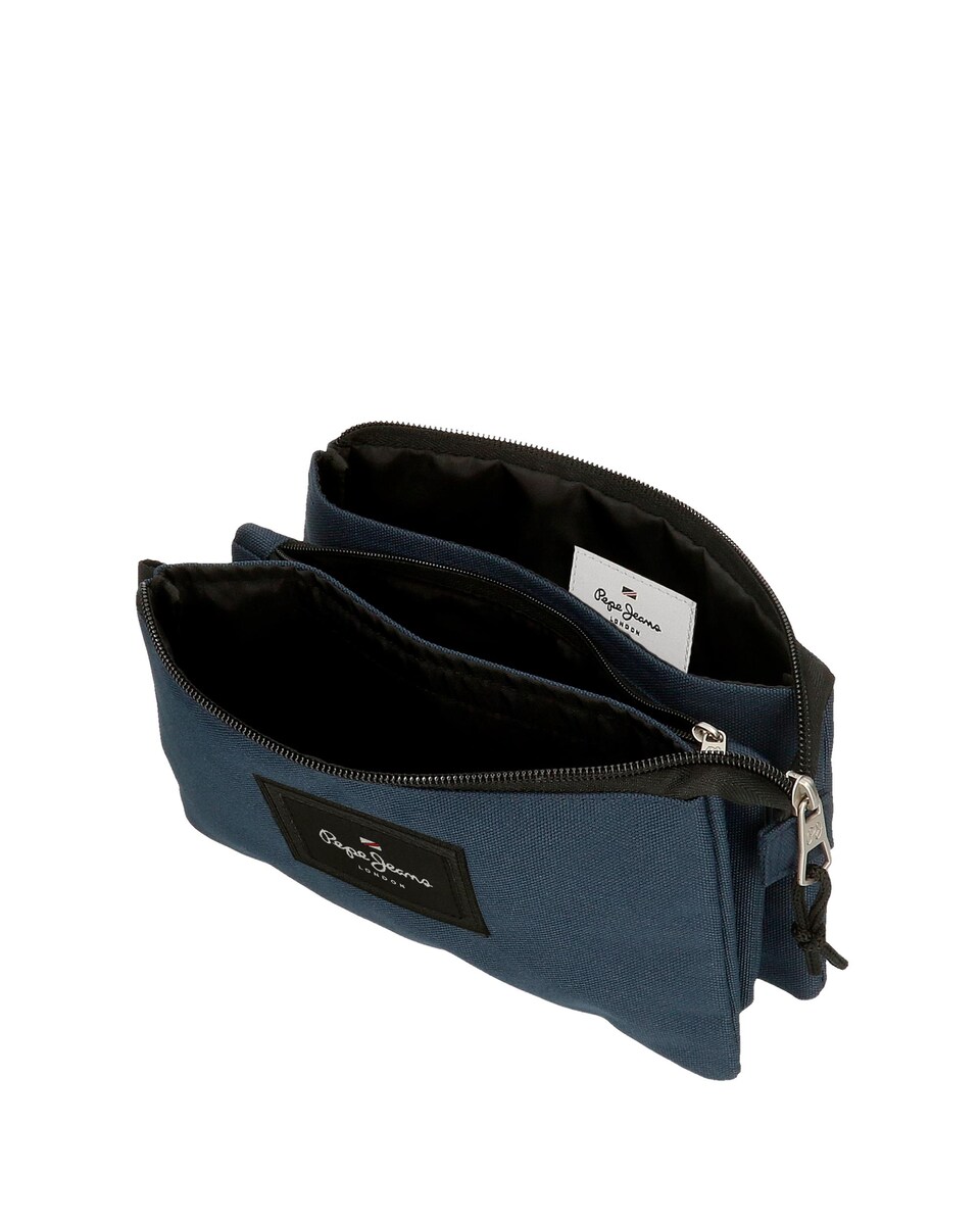 Estuche Pepe Jeans Aris Evergreen tres compartimentos Marino
