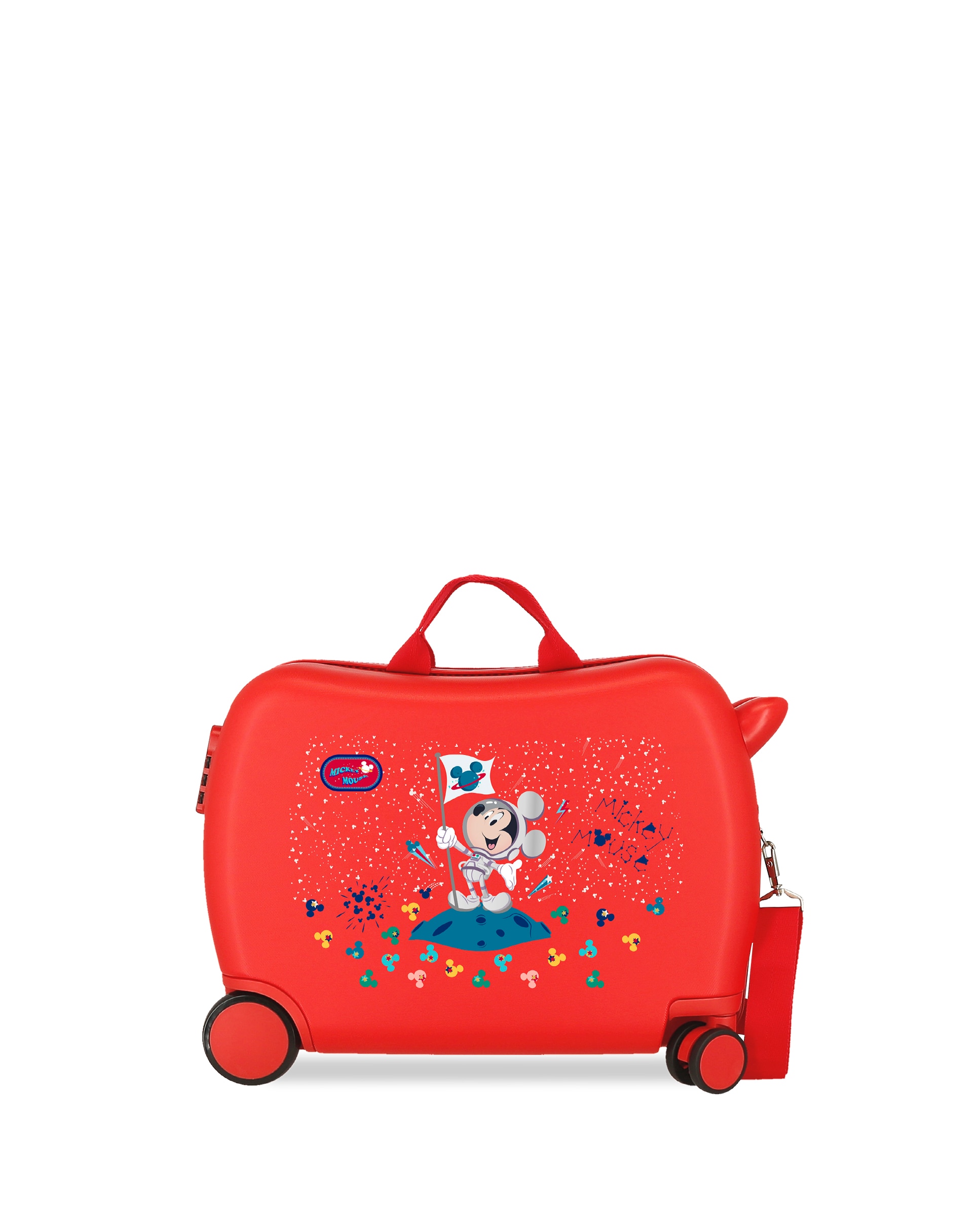 Mala de Cabine Infantil Mickey On The Moon Rígida com Capacidade de 34l Vermelho-1