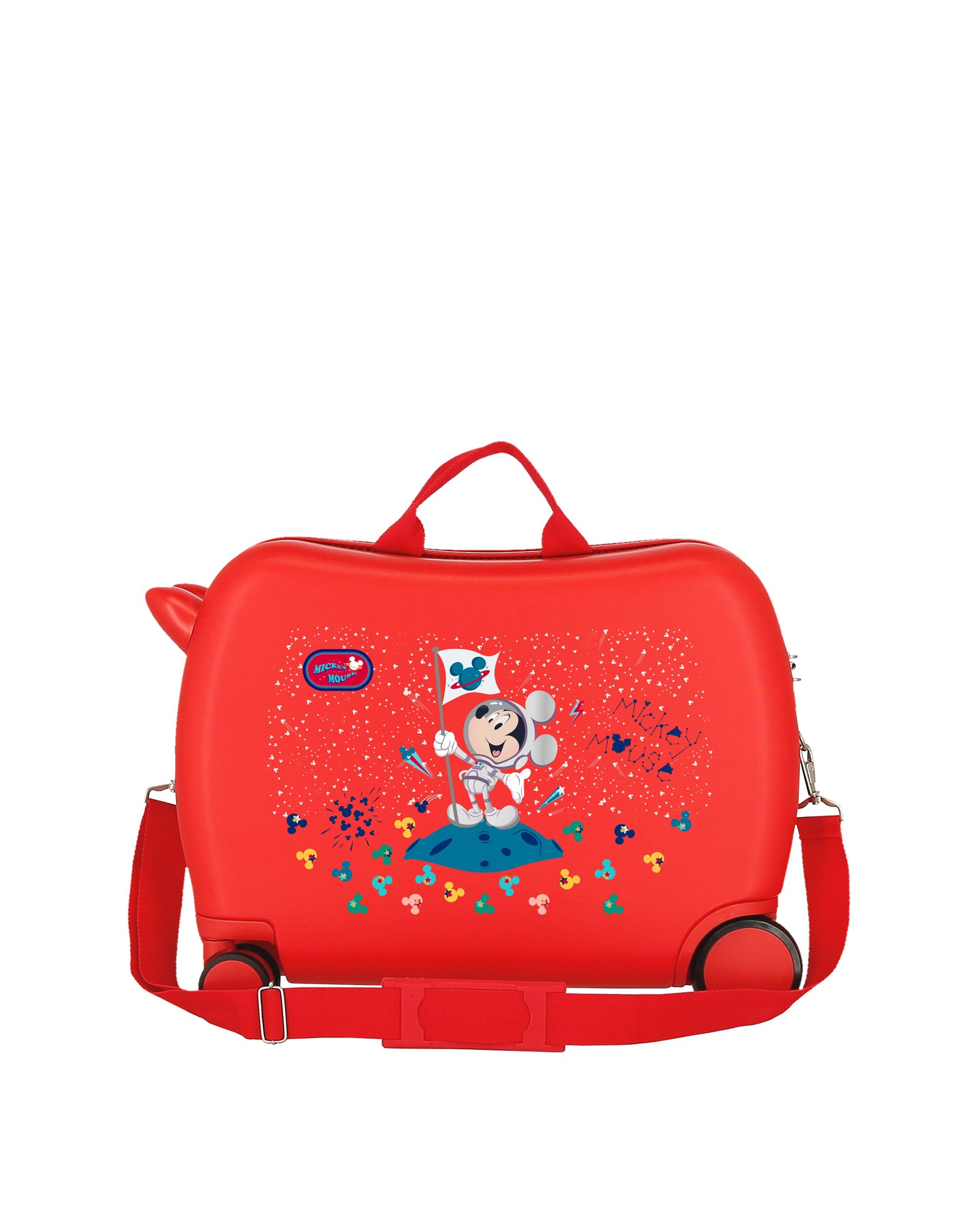 Mala de Cabine Infantil Mickey On The Moon Rígida com Capacidade de 34l Vermelho-3