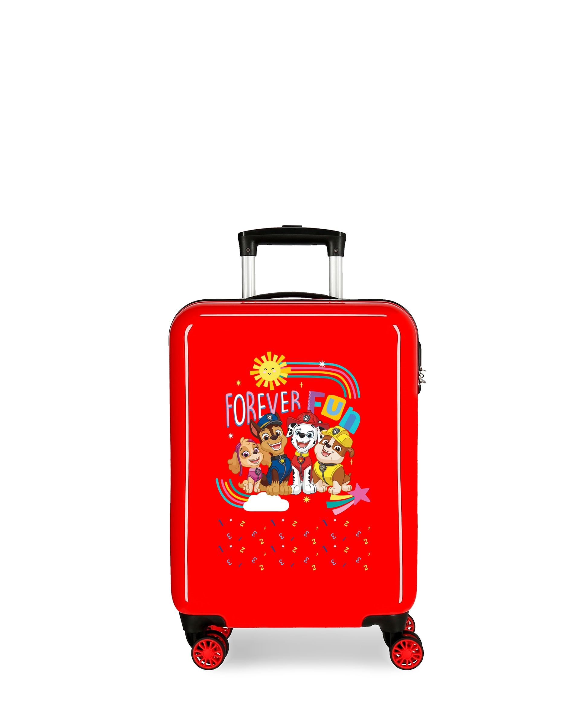 Imagen 0 de Maleta de cabina infantil Patrulla Canina Forever Fun rígida con capacidad de 34L Rojo
