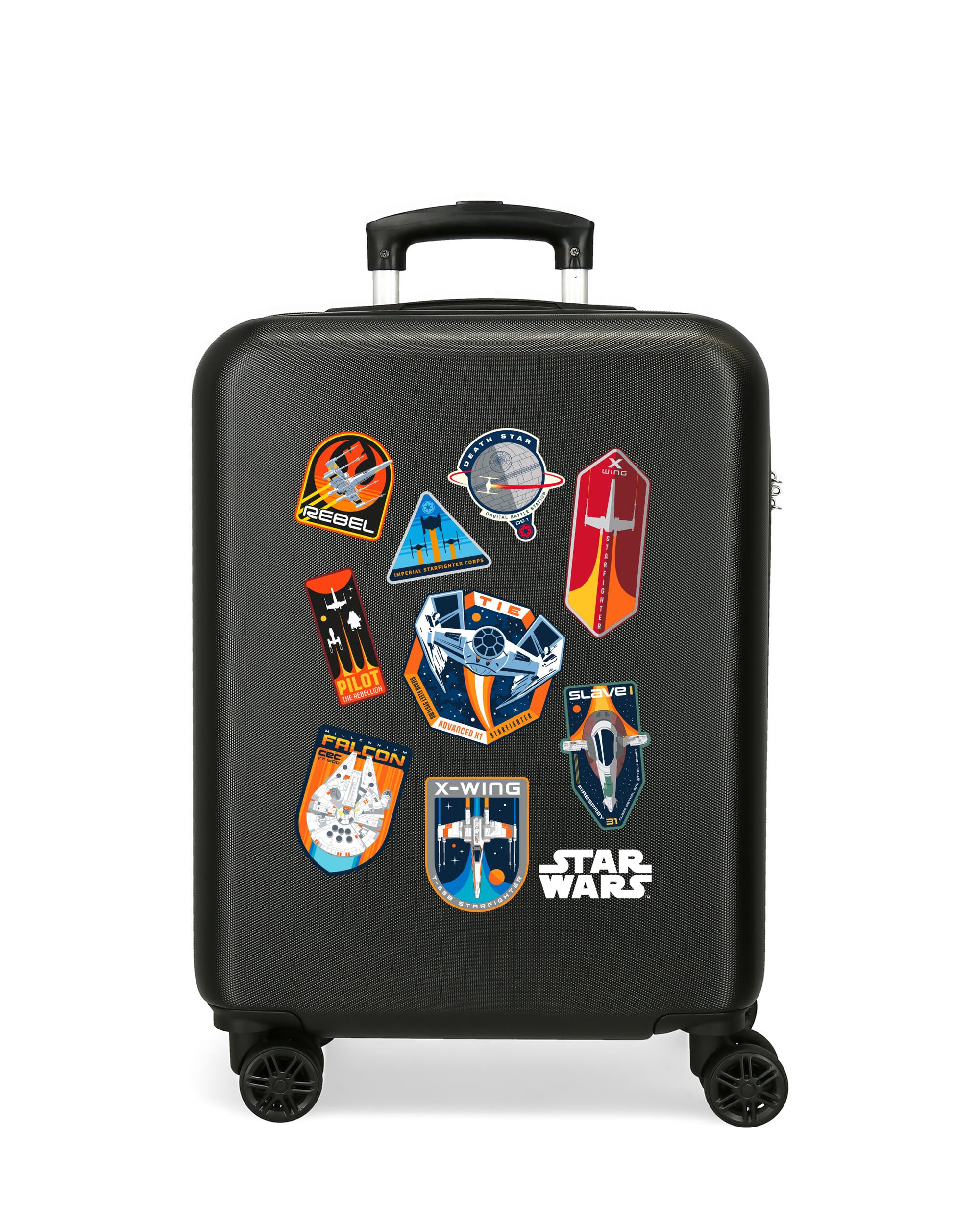 Mala de Cabine Star Wars Badges Space Misson Rígida com Capacidade de 34l Preto-1