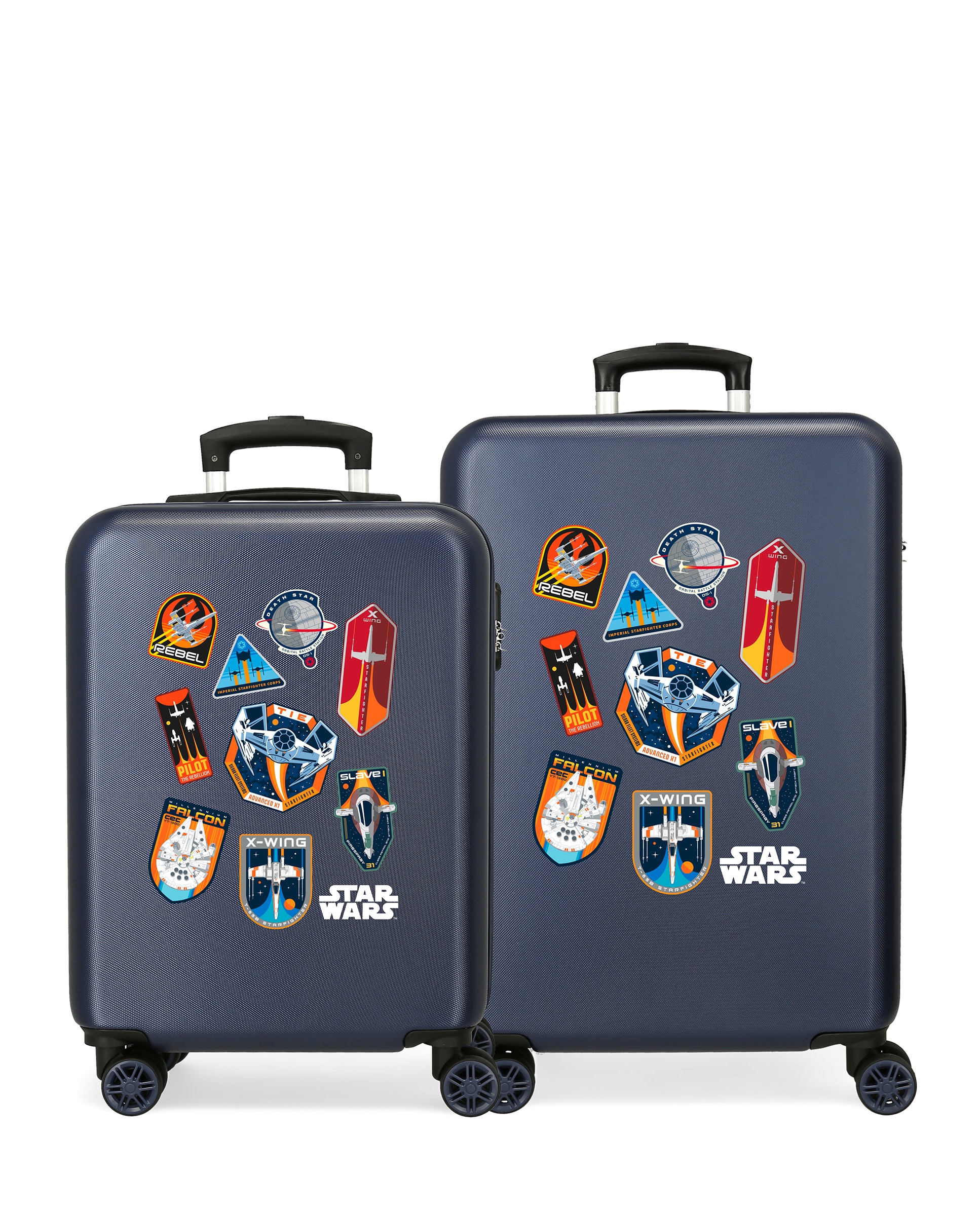 Personajes - Juego de Maletas Star Wars Badges Space Mission rígidas con capacidad de 91L.
