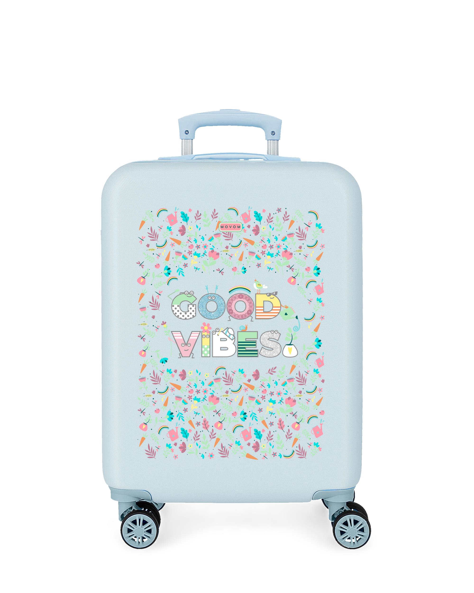 Imagen 0 de Maleta de cabina infantil movom good vibes blanco rígida con capacidad de 34l Azul