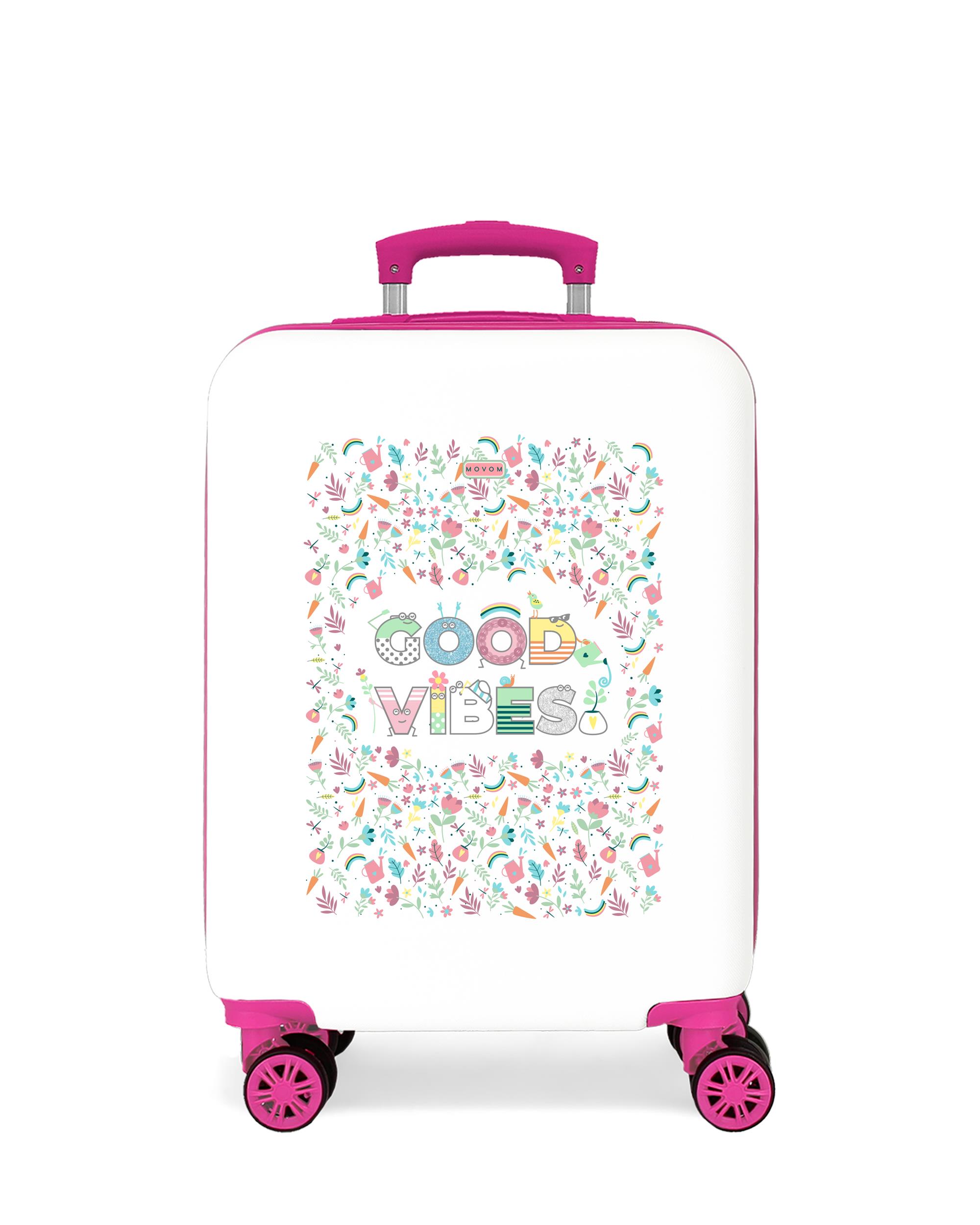 Maleta de cabina infantil movom good vibes blanco rígida con capacidad de 34l - Blanco Blanco-1