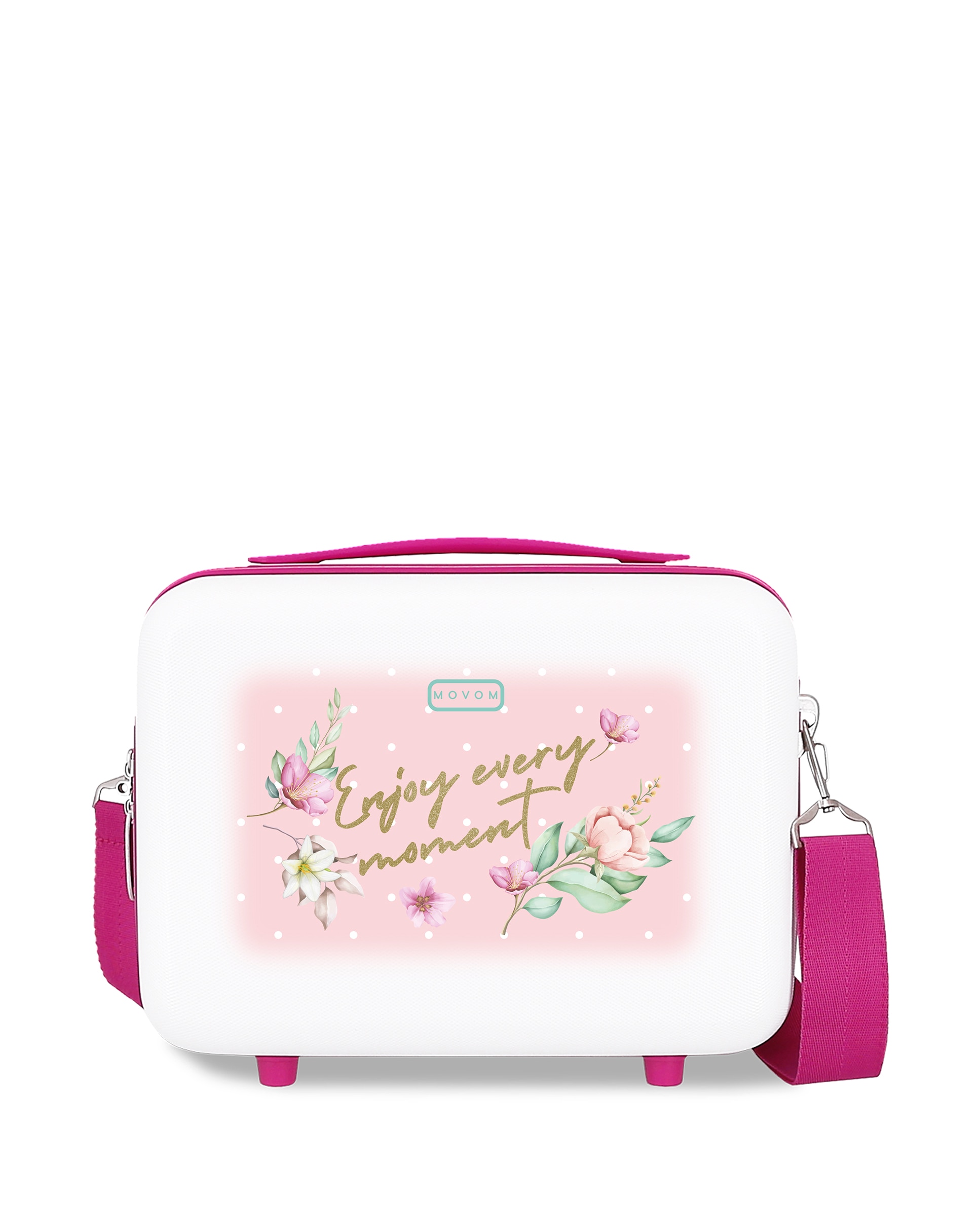 Necessaire Movom Enjoy Every Moment Branco Rígido Adaptável a Trolley com Capacidade de 9l Branco-1