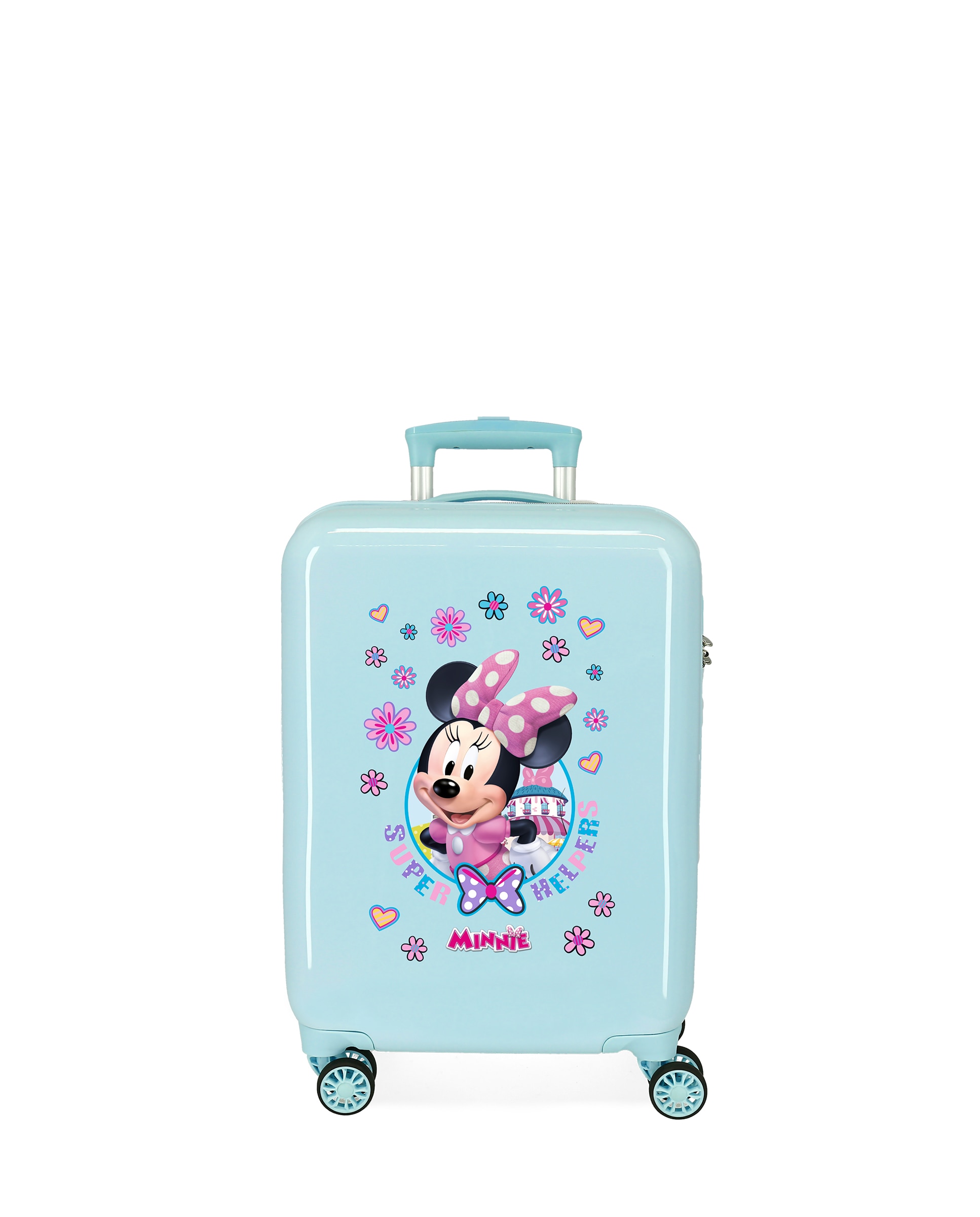 Disney - Maleta de cabina infantil Minnie Happy helpers rígida con capacidad de 35L.