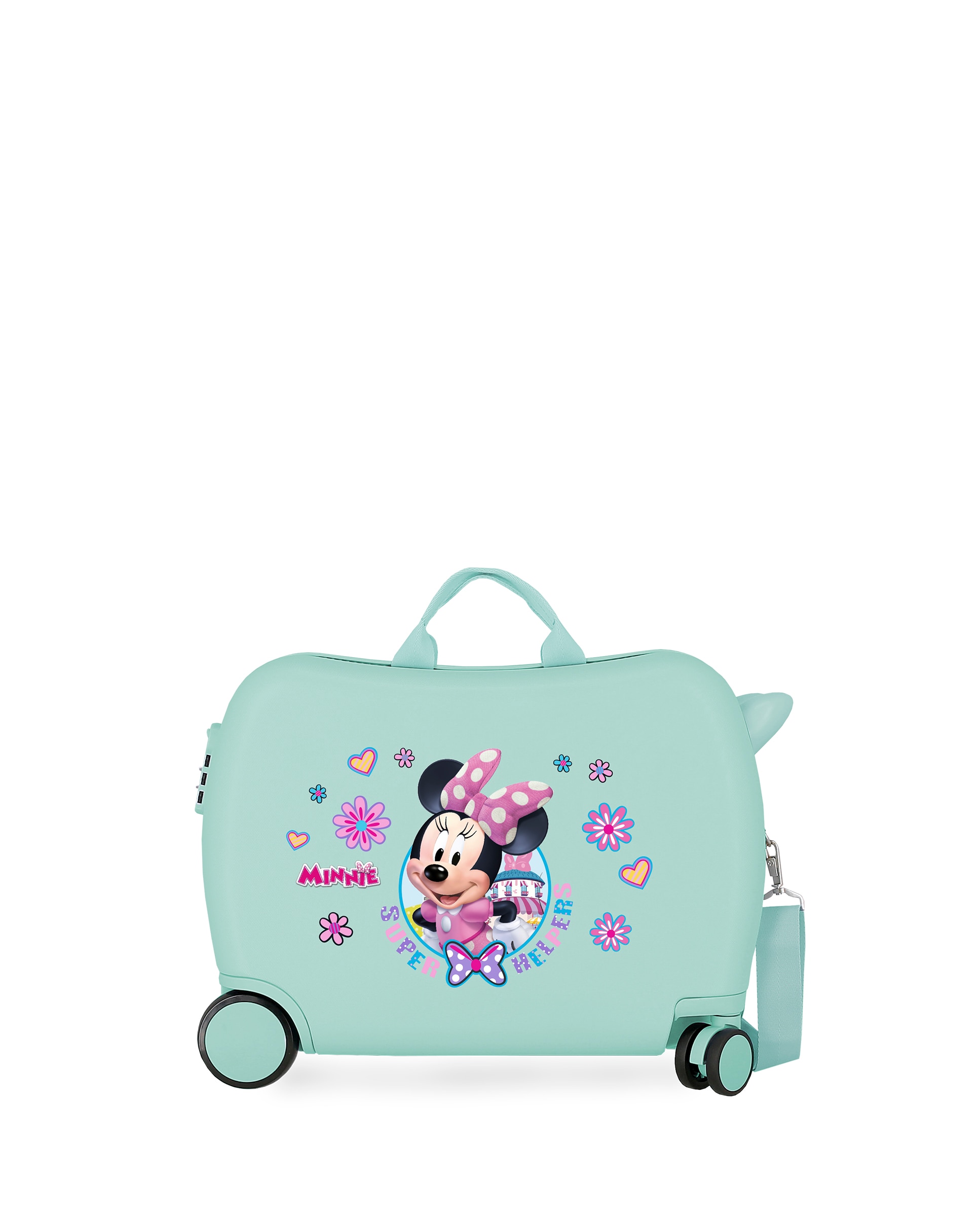 Maleta de cabina infantil para niña Minnie Super Helpers rígida con capacidad de 34L - Disney - Verde claro Verde claro-1