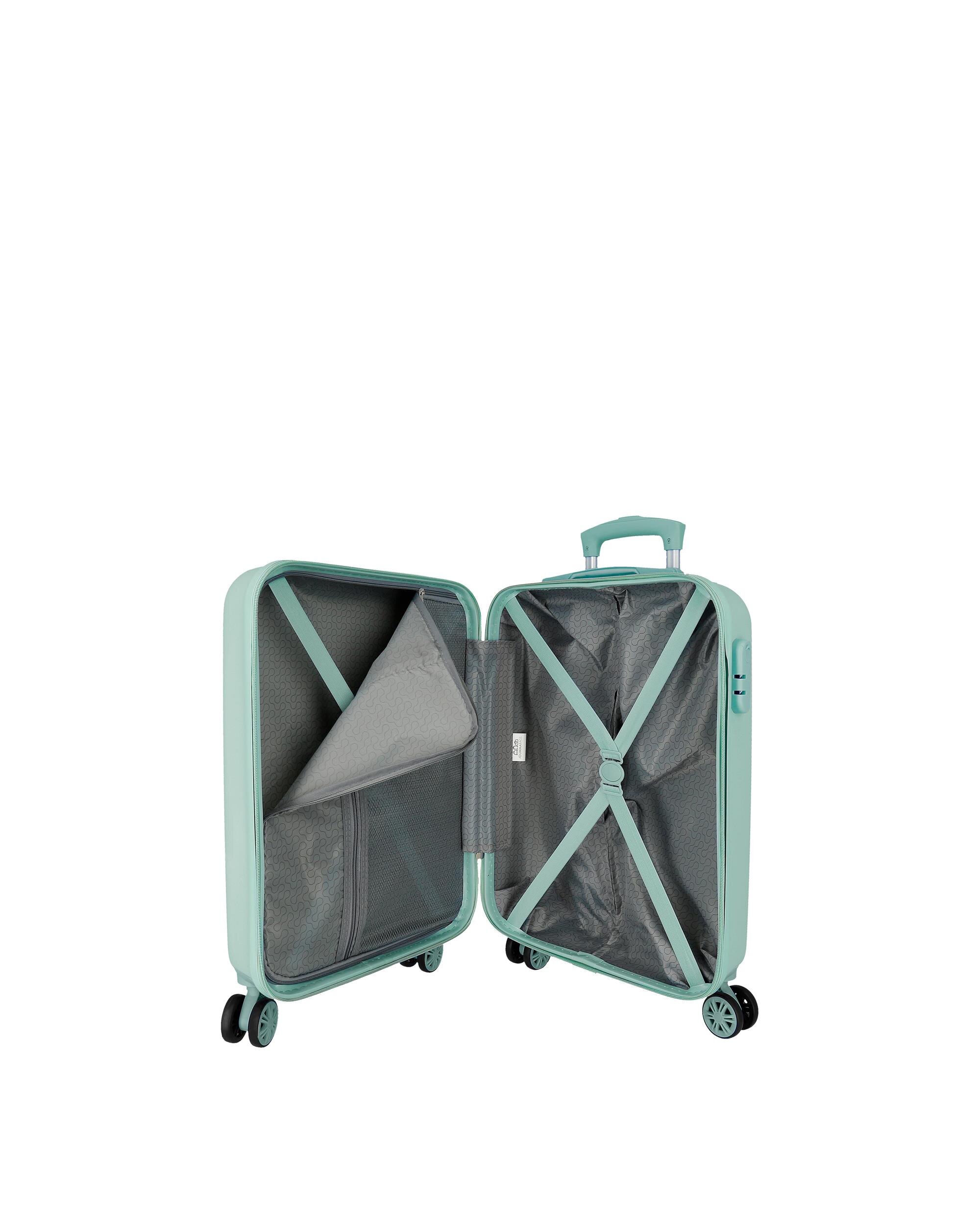 Maleta infantil 2 ruedas multidireccionales Minnie Around The World Turquesa rígida con capacidad de 34L - Disney - Azul Azul-5
