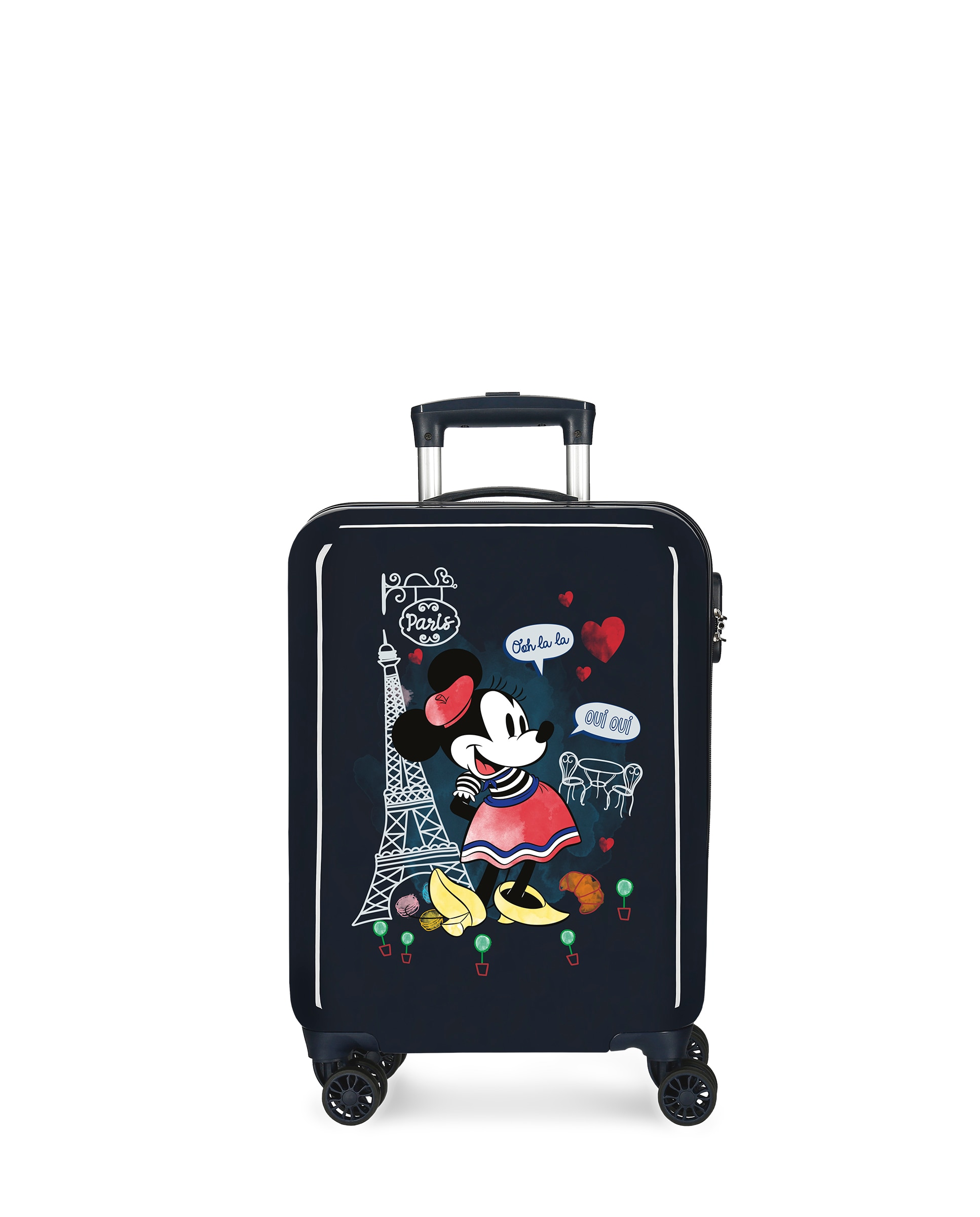 Disney - Maleta infantil 2 ruedas multidireccionales Minnie Around The World rígida con capacidad de 34L.