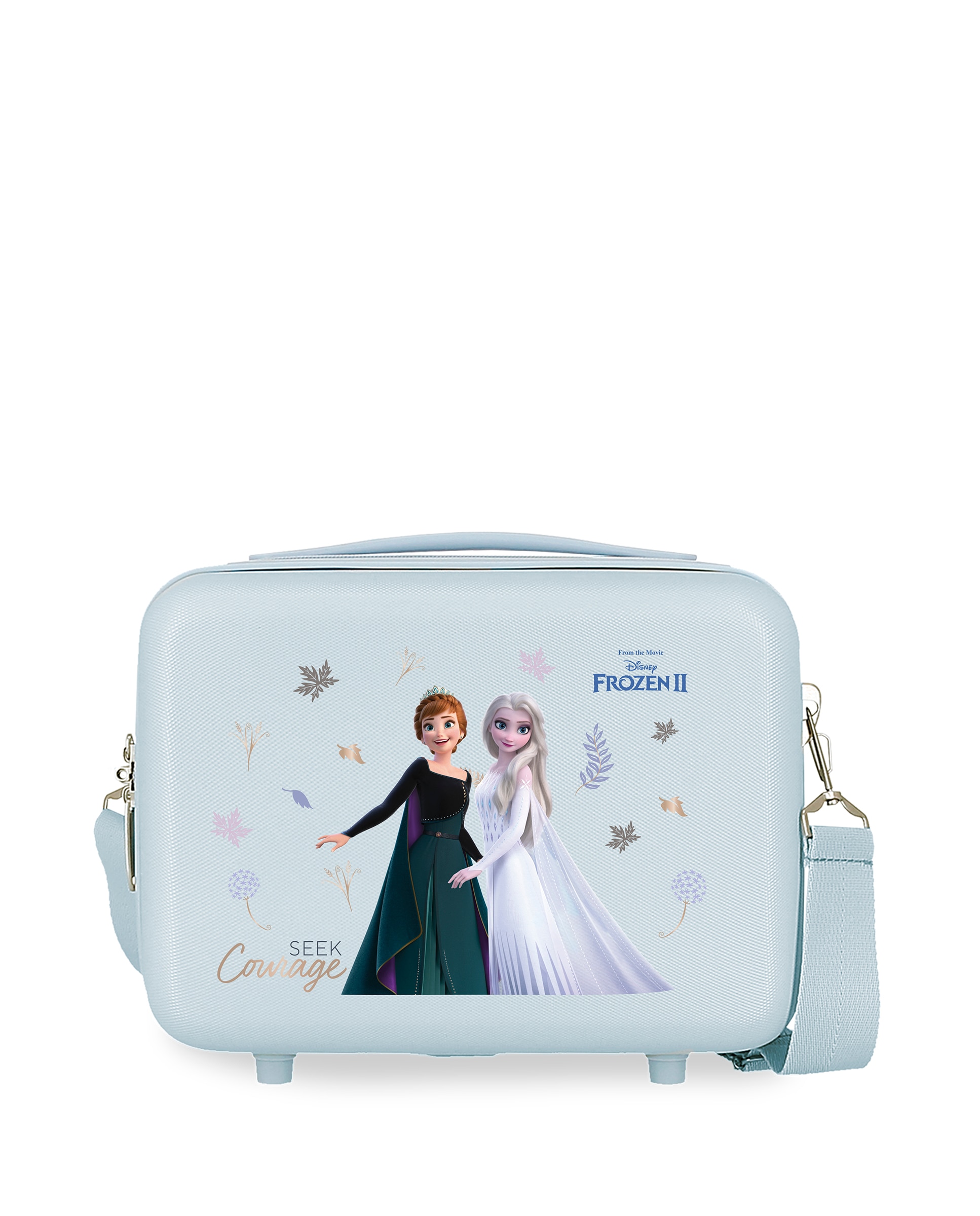 Imagen 0 de Neceser infantil Frozen Seek Courage rígido con capacidad de 9L Azul claro