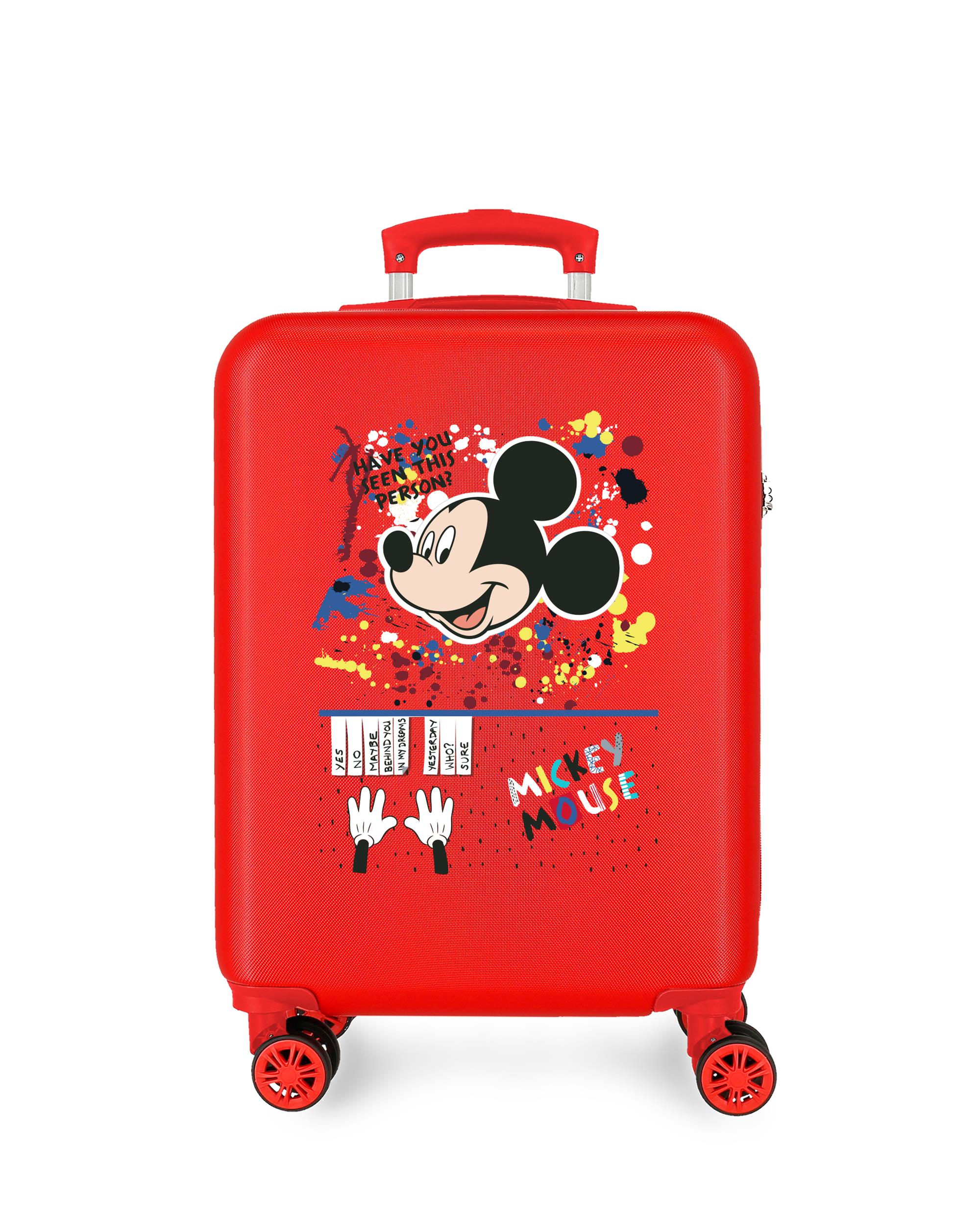 Mala de Cabine Infantil Mickey Colour Mayhem Rígida com Capacidade de 34l Vermelho-1