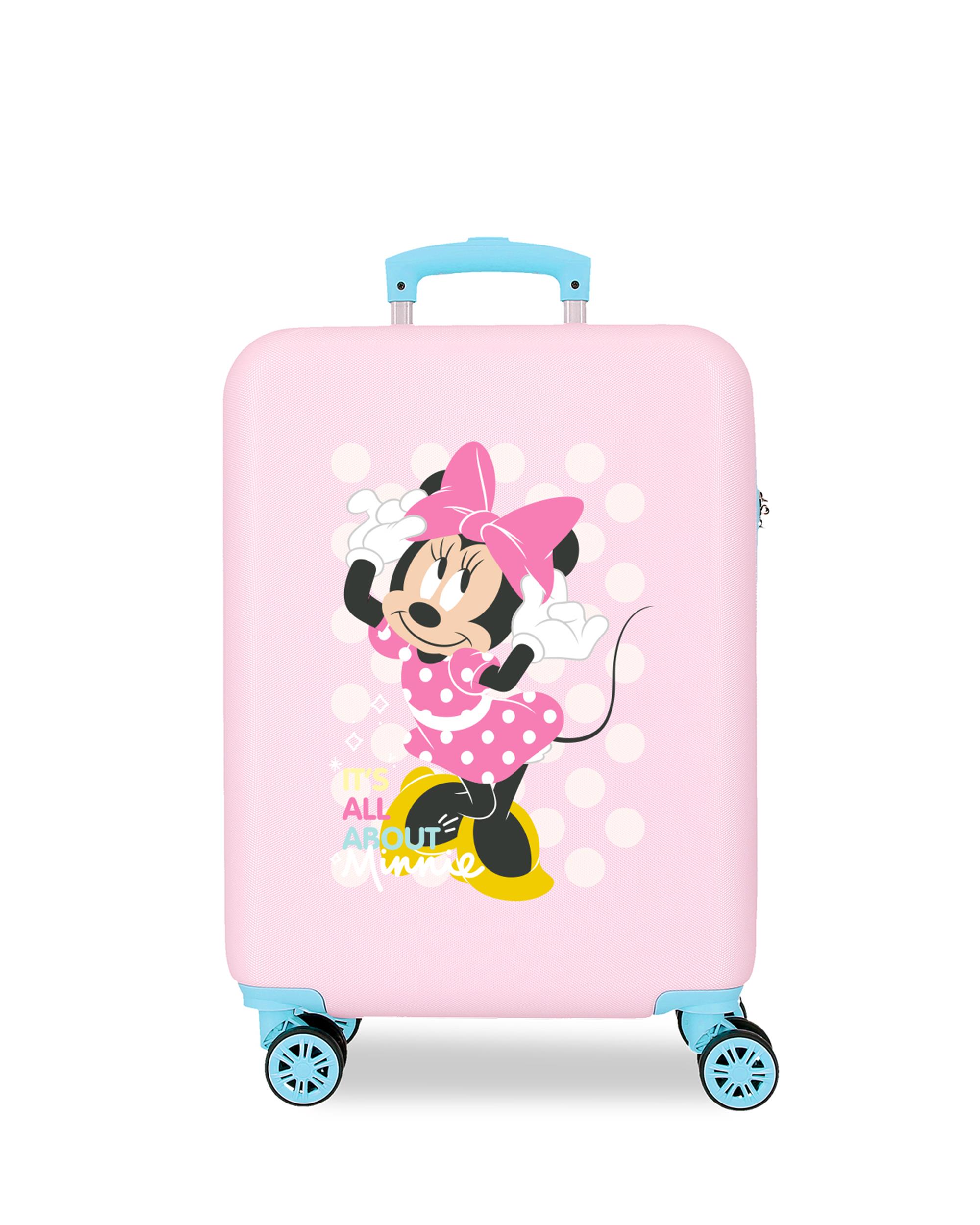 Mala de Cabine Infantil Minnie Play All Day Rígida com Capacidade de 34l Rosa-pastel-1