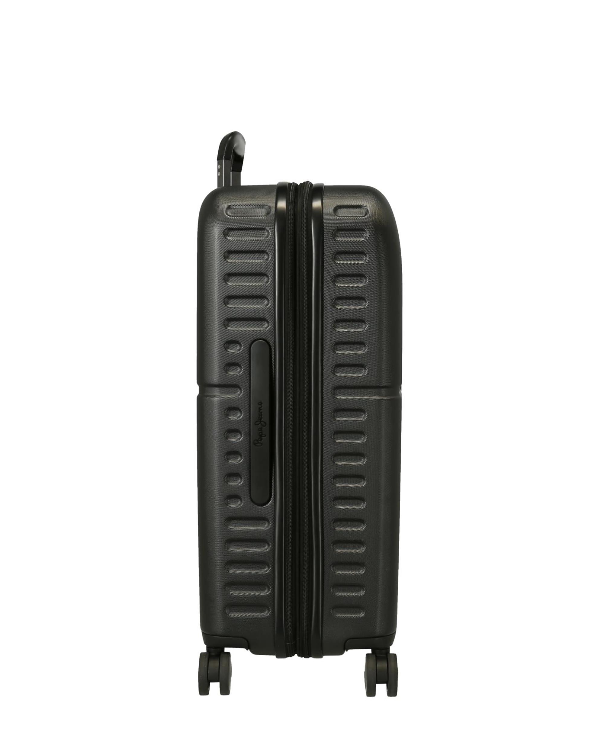 Imagen 2 de Juego de maletas (cabina y mediana) Chest rígidas con capacidad de 116L - Pepe Jeans - Negro Negro
