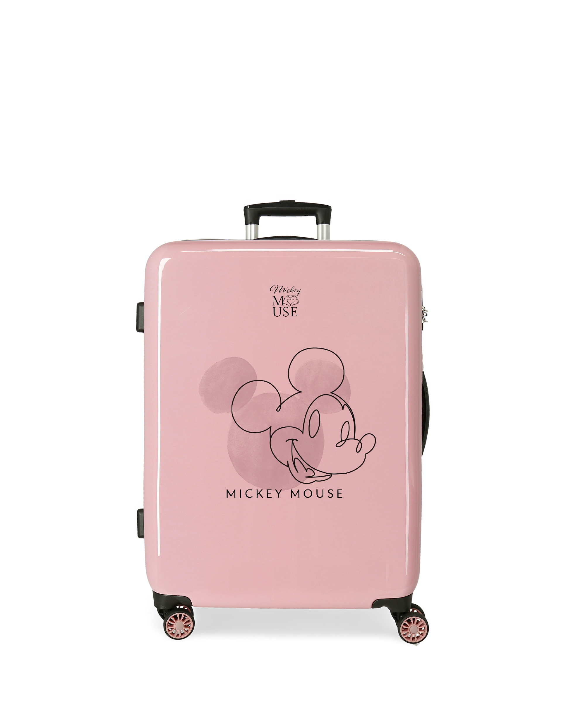 Disney - Maleta mediana Mickey Outline rígida con capacidad de 70L.